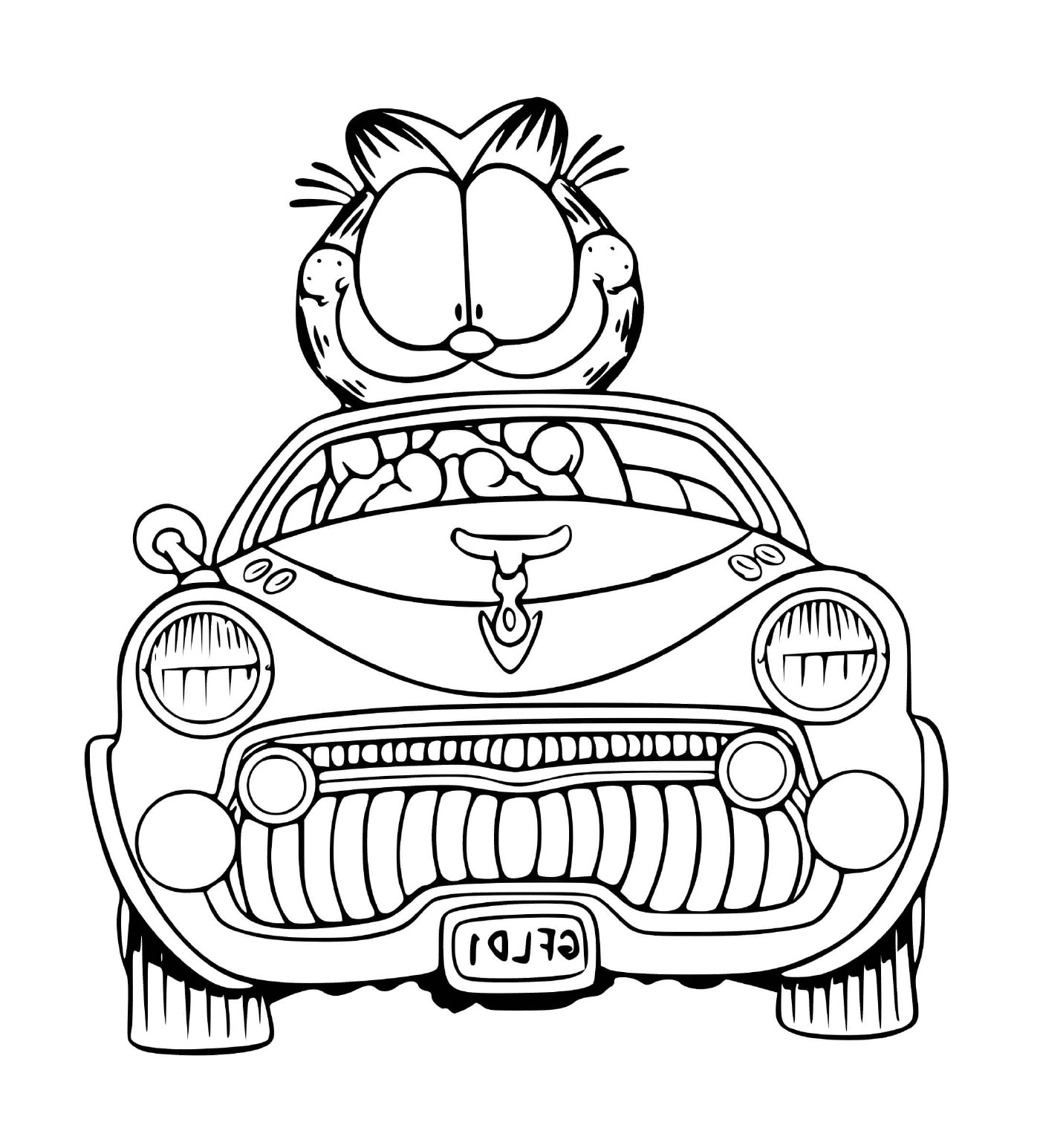  Garfield se beneficia de un coche de lujo 