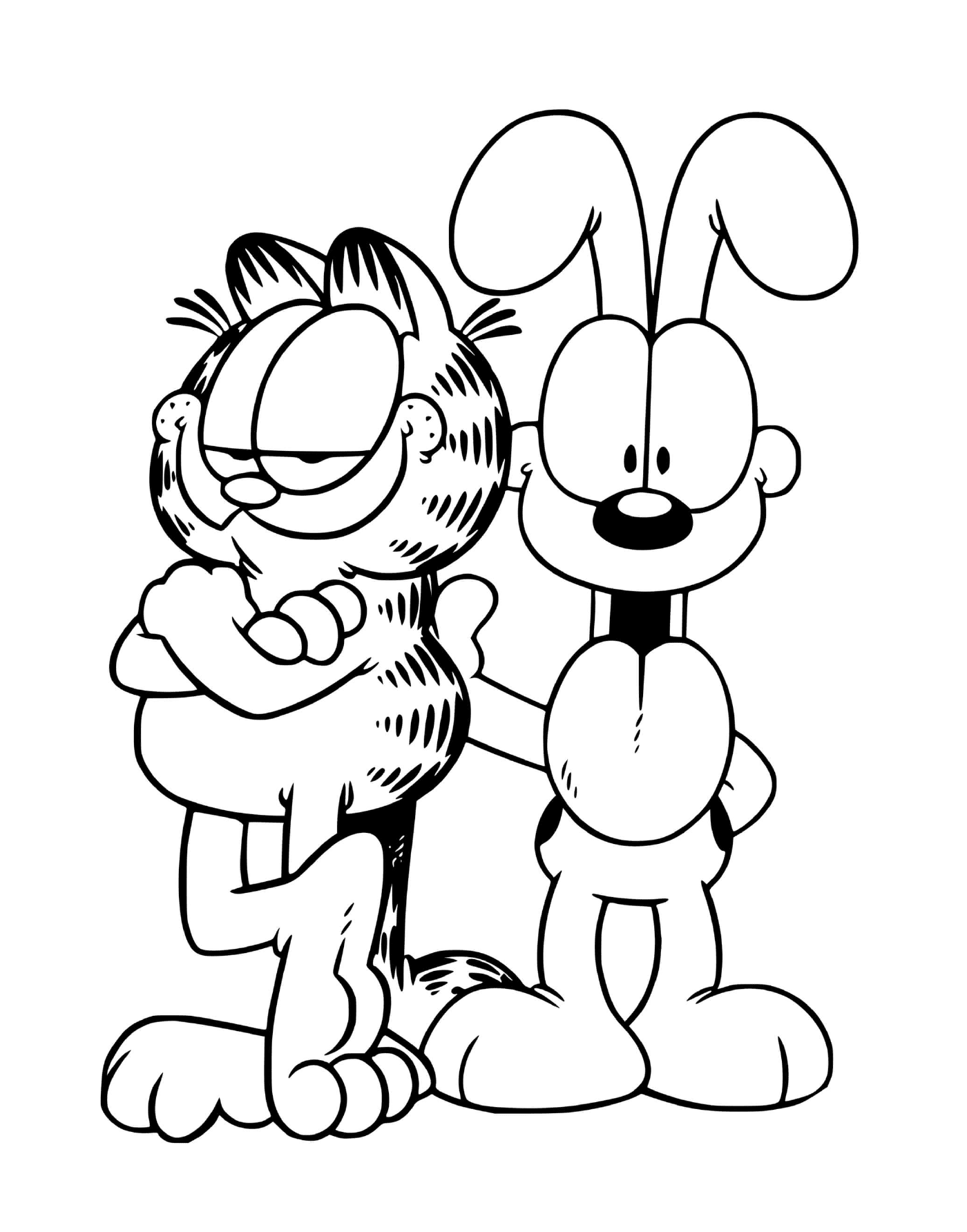  Garfield and Odie, best friends 