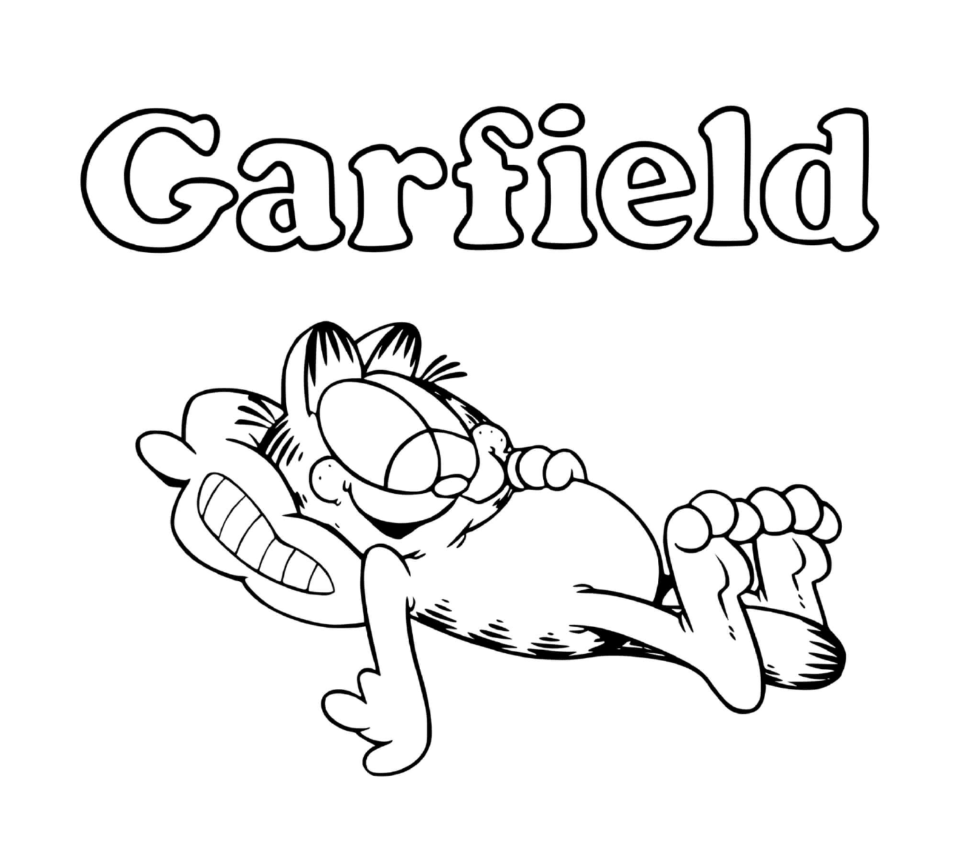  Garfield mag es zu essen und zu schlafen 