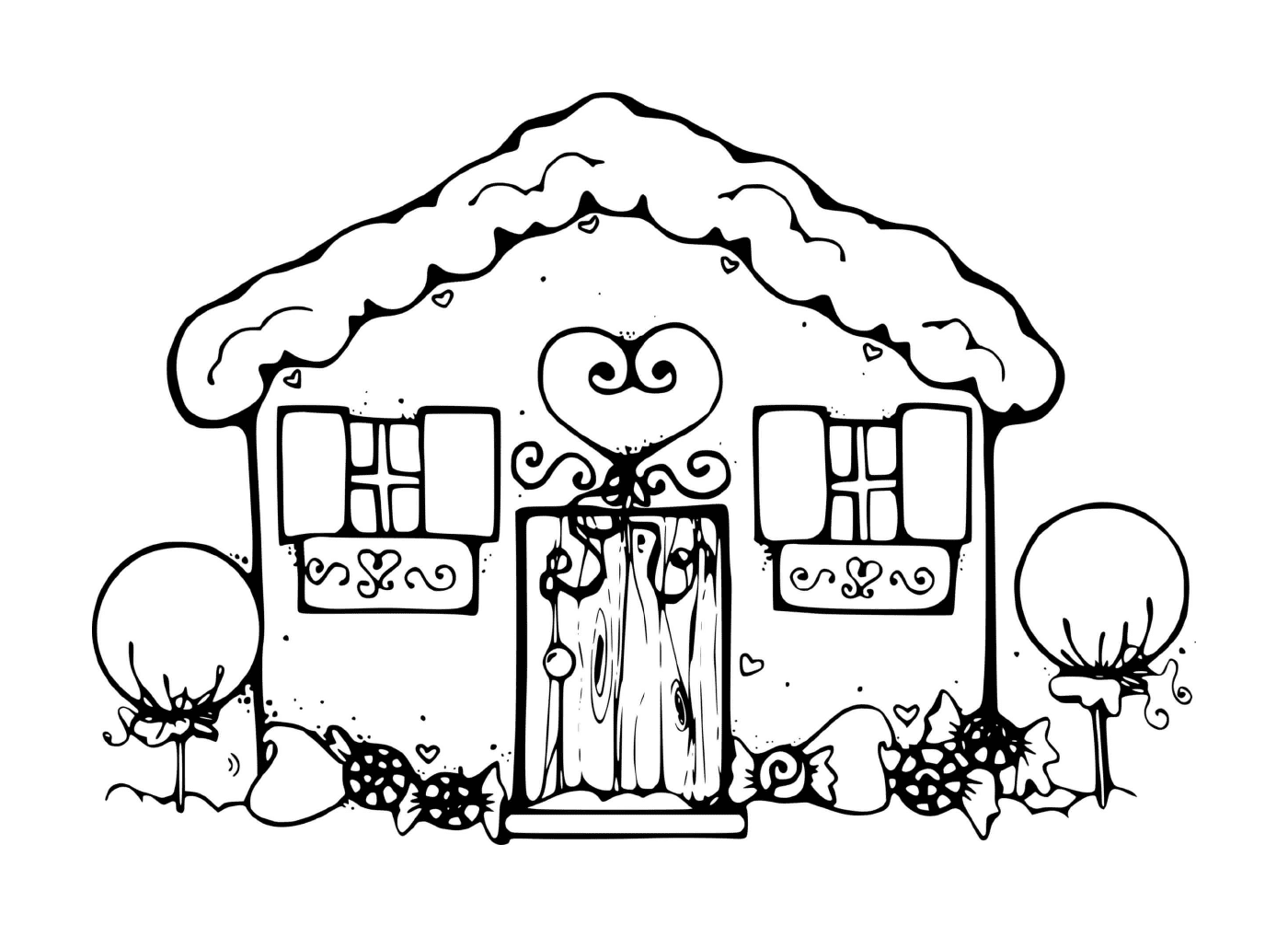  Hermosa casa de Navidad en pan de jengibre 