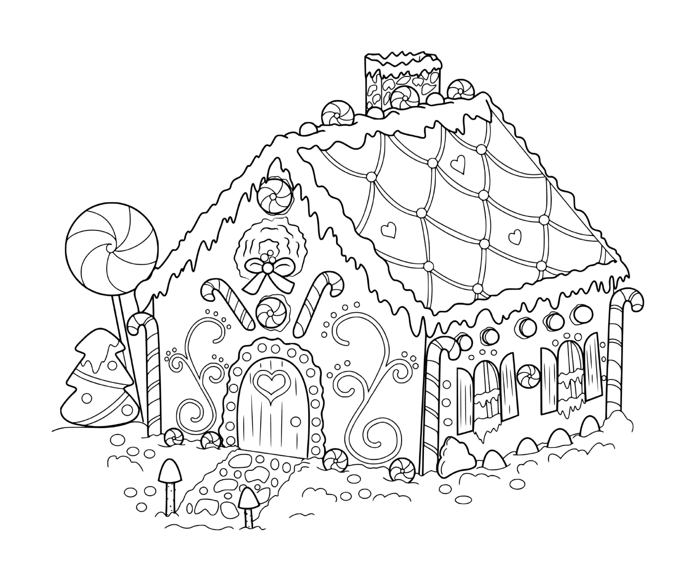  Имбирный дом в Рождественской деревушке 