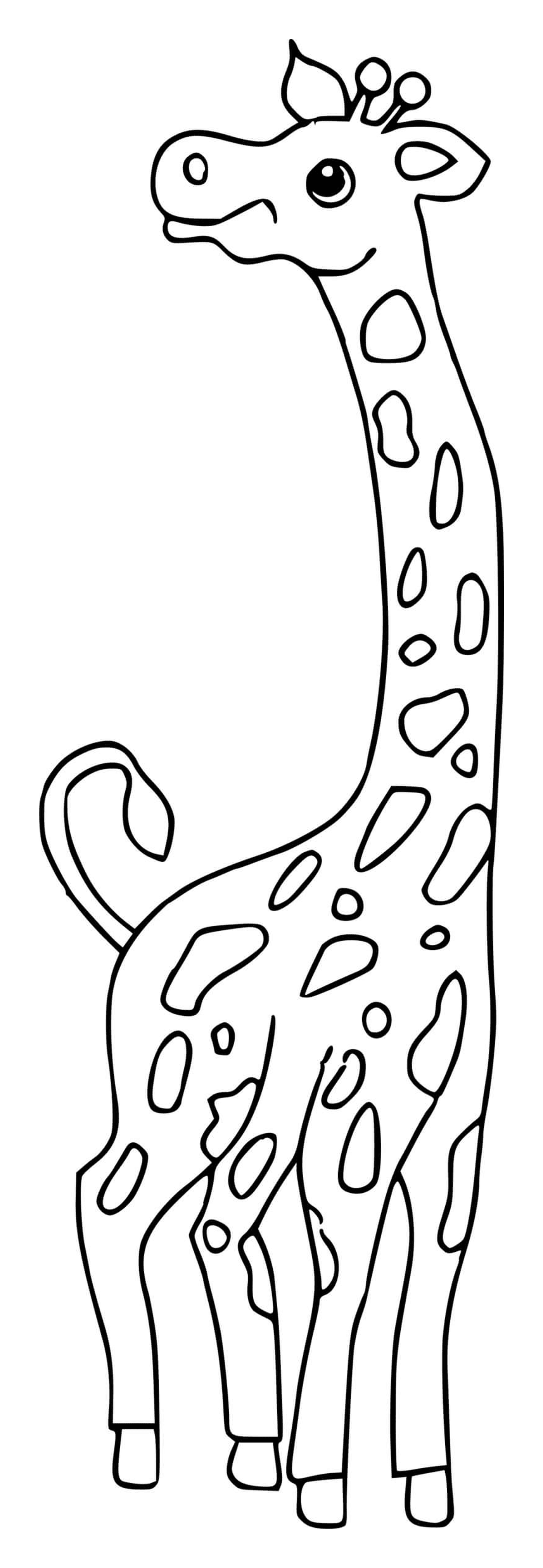  Girafe with coloring spots 