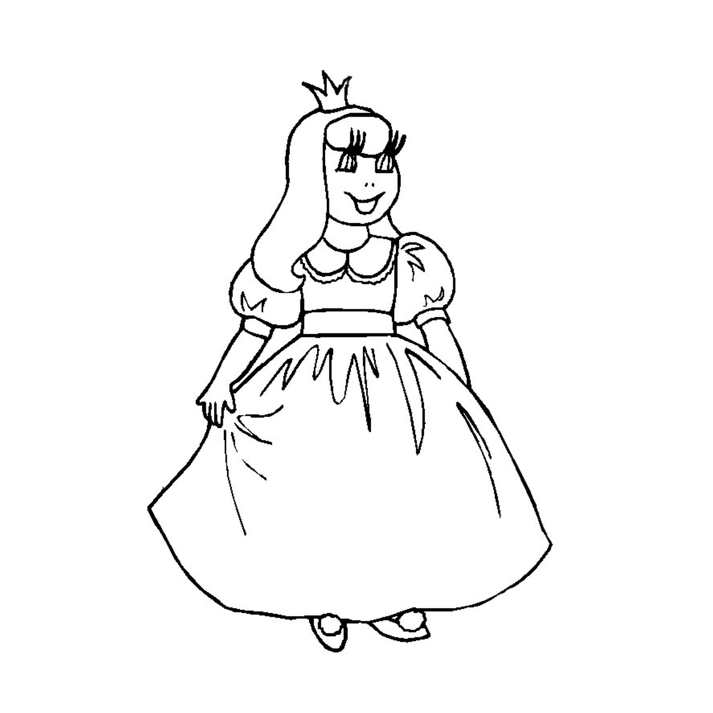  Ein kleines Mädchen als Prinzessin verkleidet 
