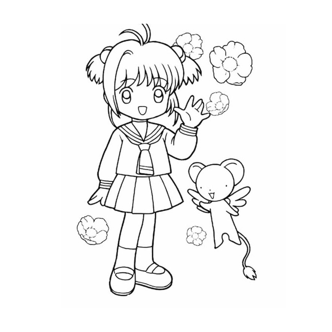  A little girl holding a teddy bear 