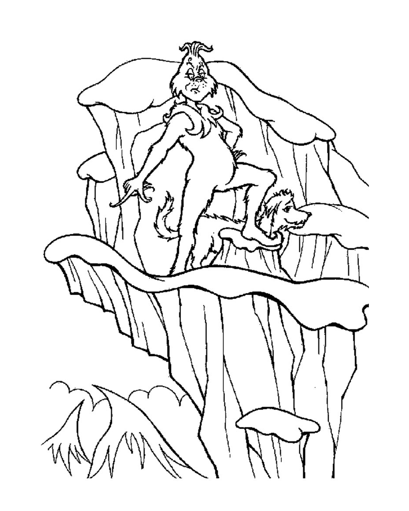  Grinch on mountain with dog 