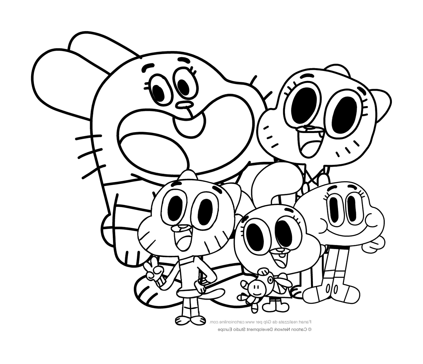  Famiglia di personaggi animati 