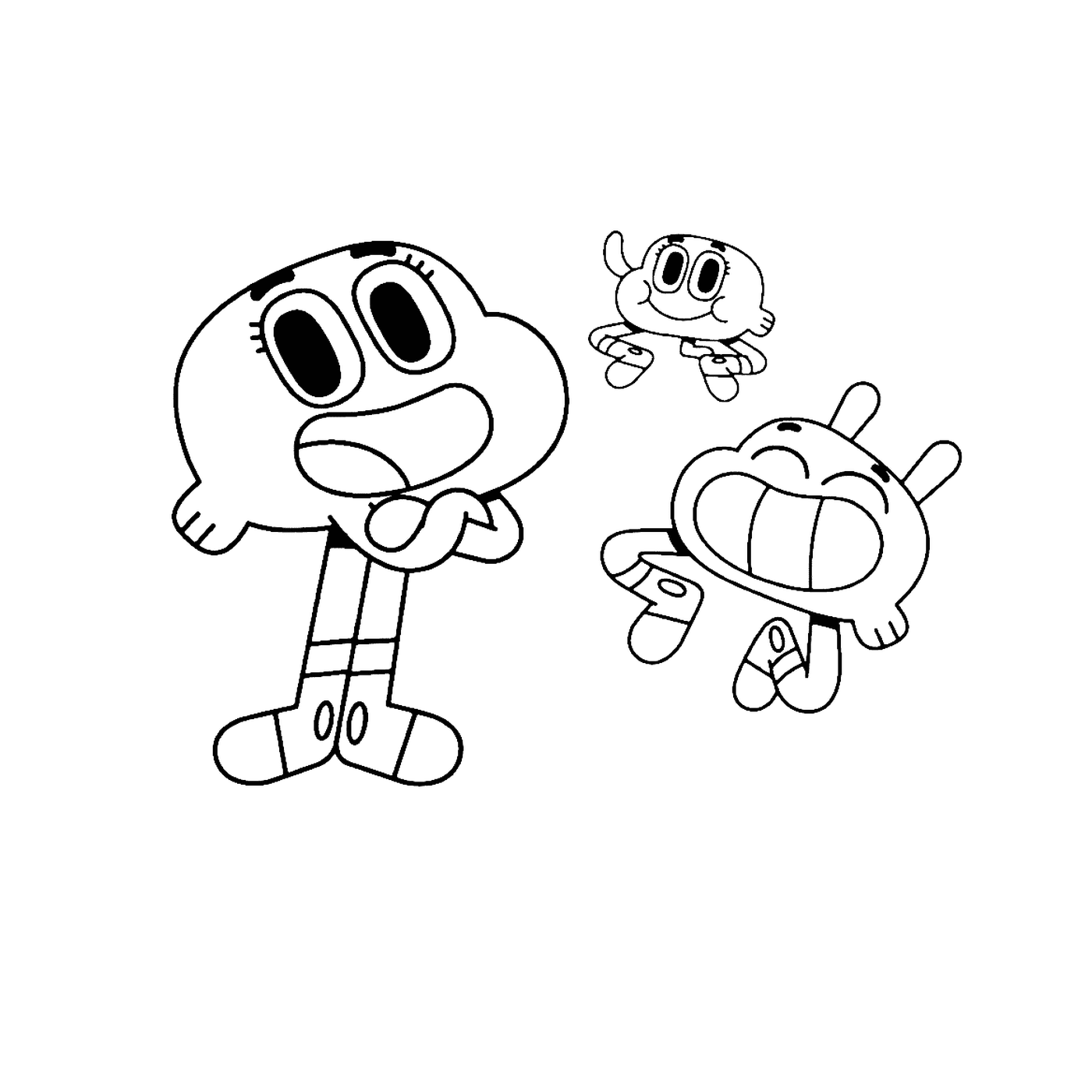  Gumball and his animated friends 