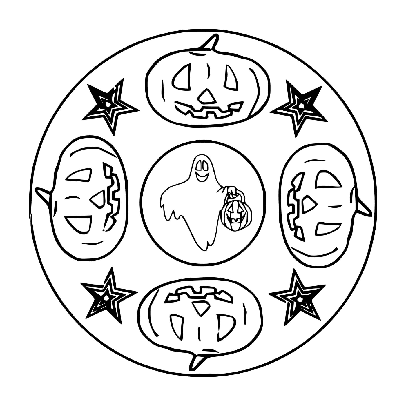  Mandala Halloween artistico e misterioso 