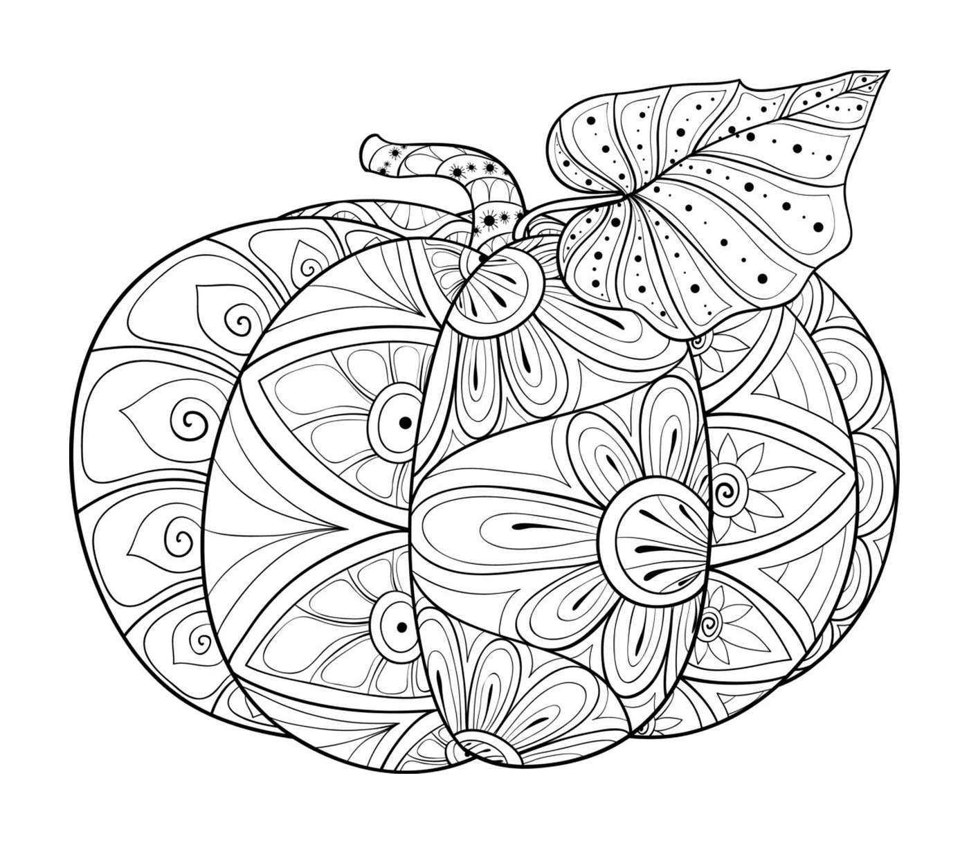  Halloween Mandala with pumpkins and candles 