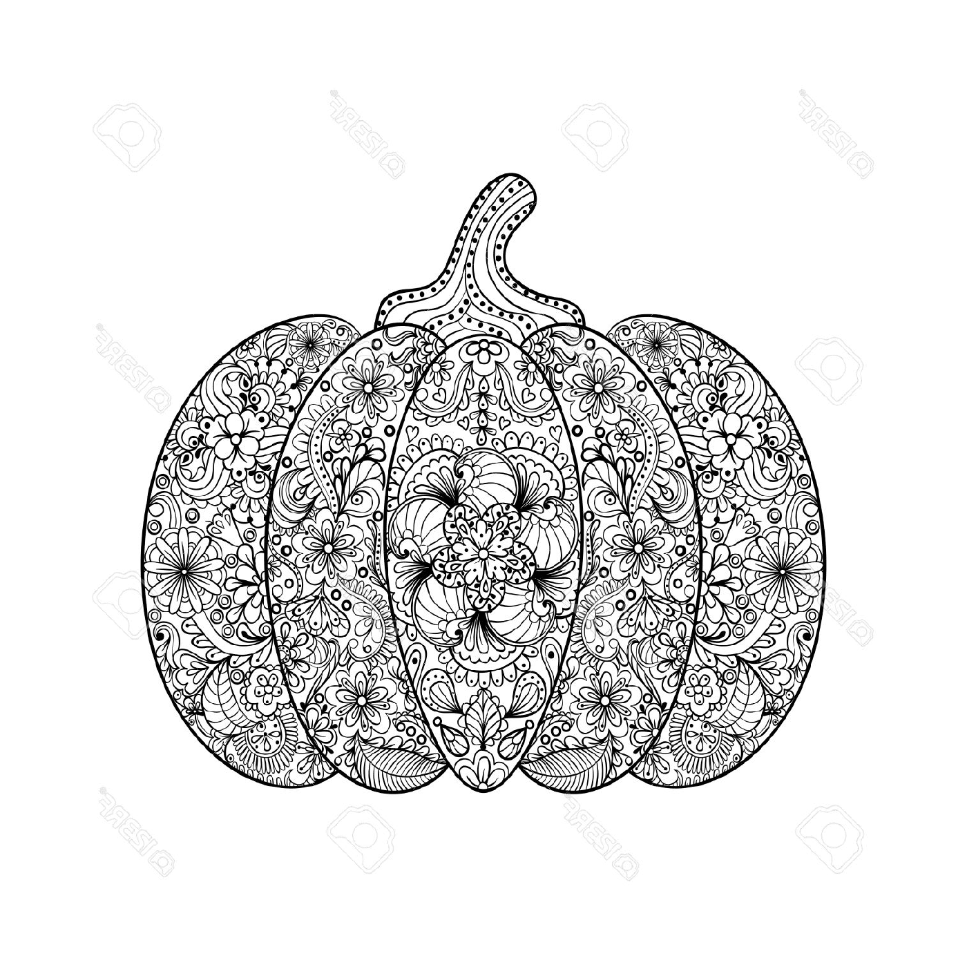  decorative pumpkin in black and white 