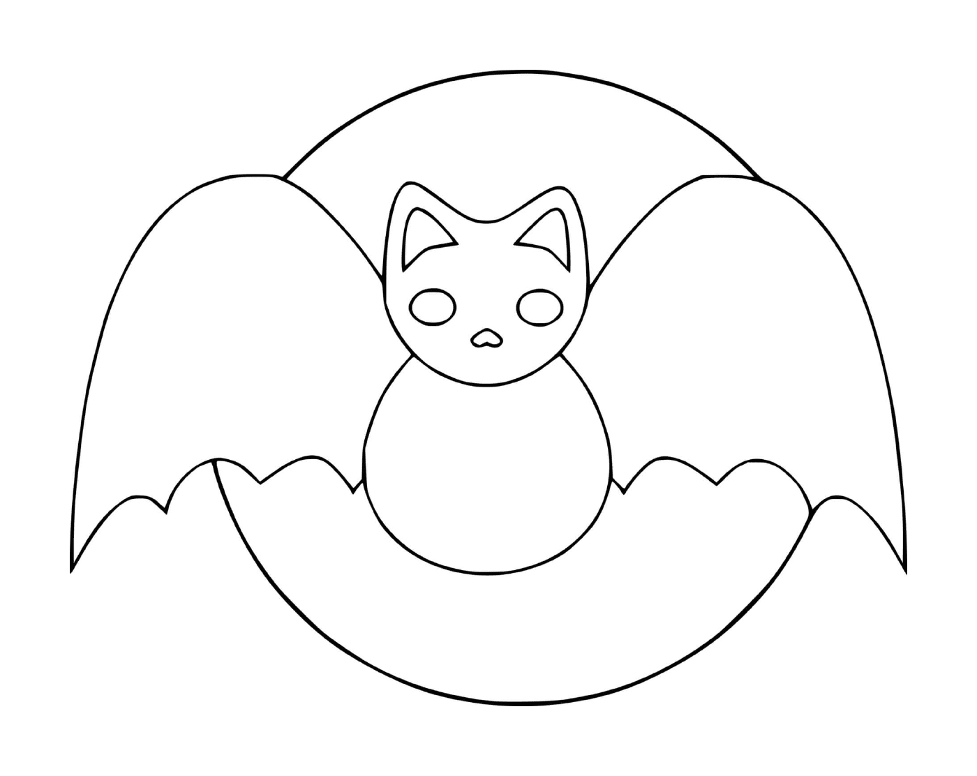  bat in front of the moon for children 