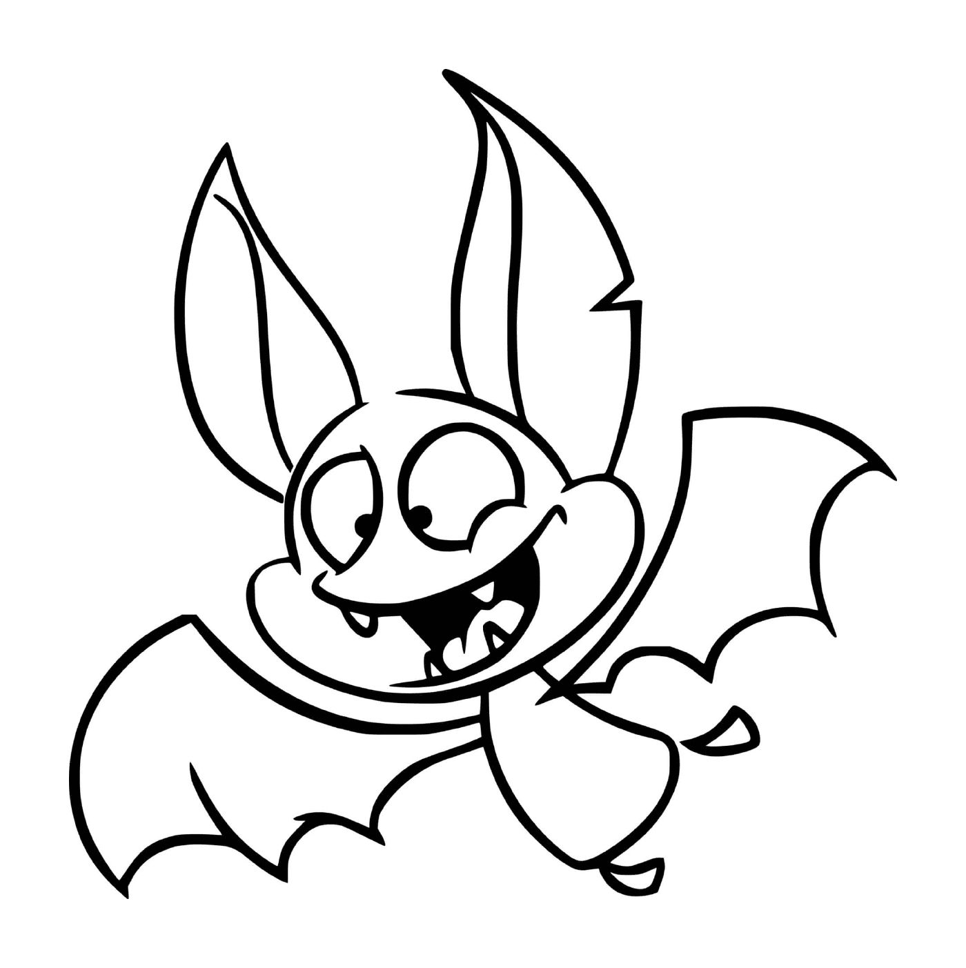  mischievous bat in cartoon version 