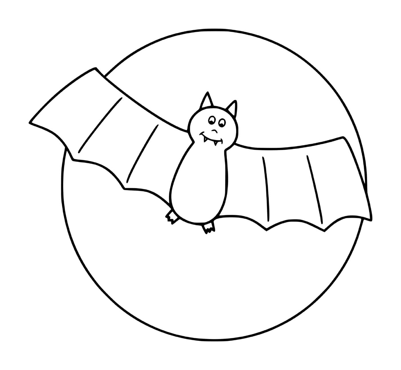  pipistrello singolo in pieno volo con la luna 