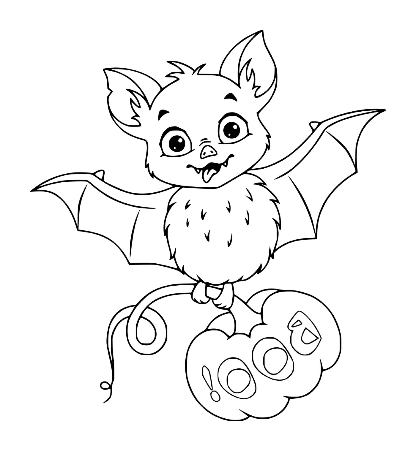  adorable bat on a heart 