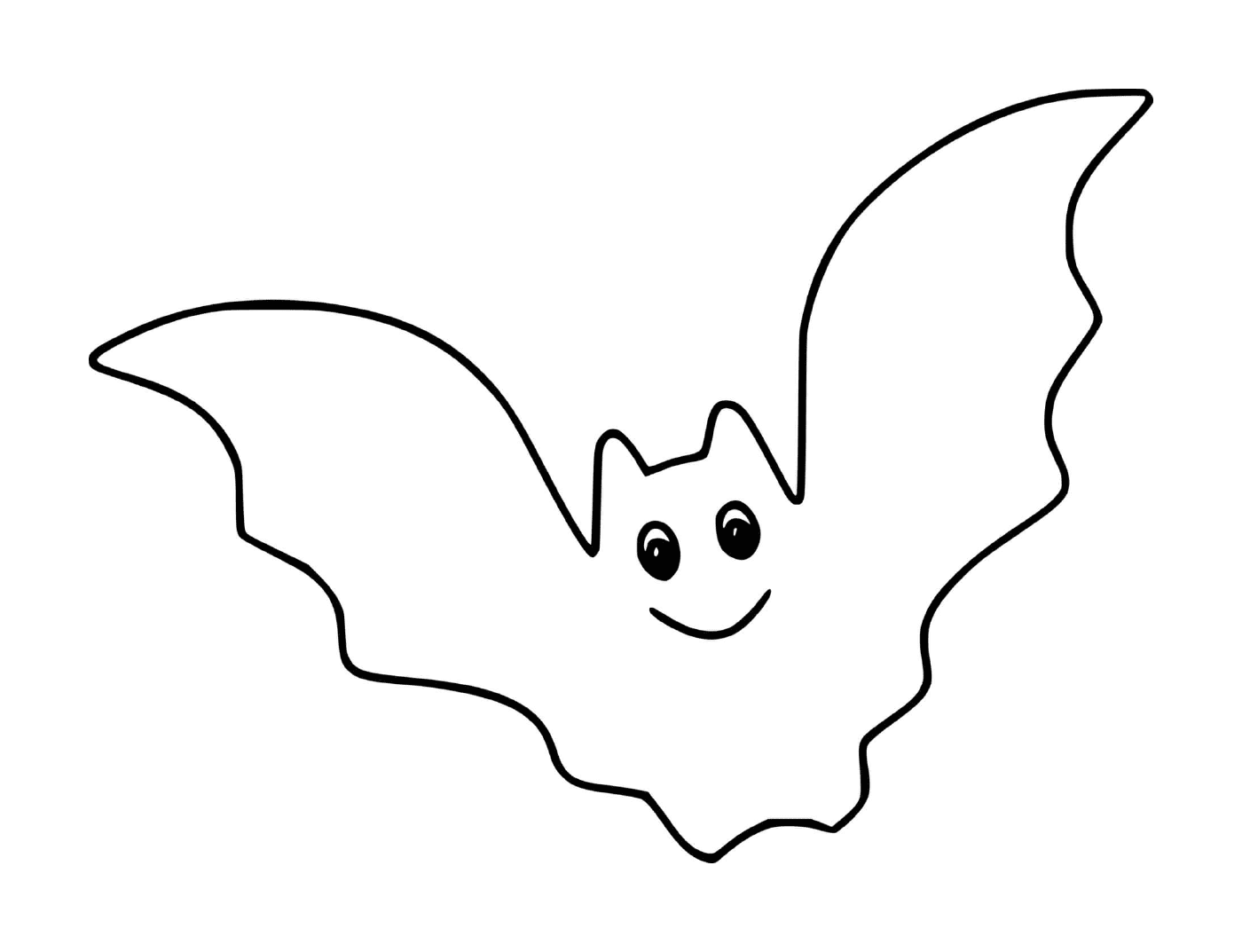  carino e semplice pipistrello in volo 