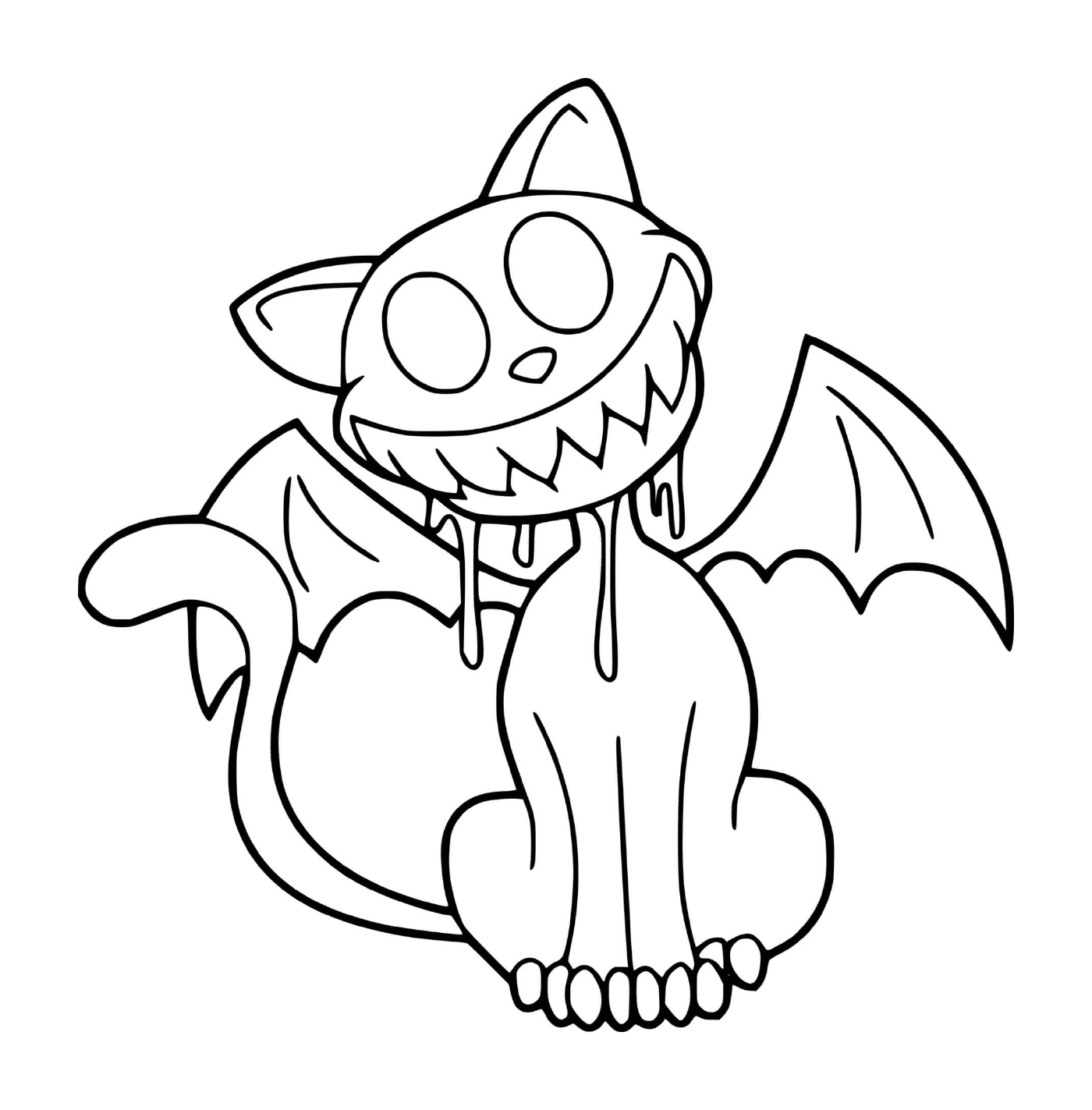  cat disguised as a scary bat 