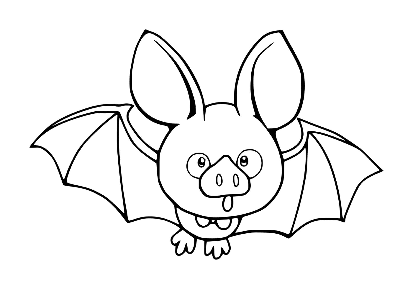  pipistrello volante con un naso di maiale 