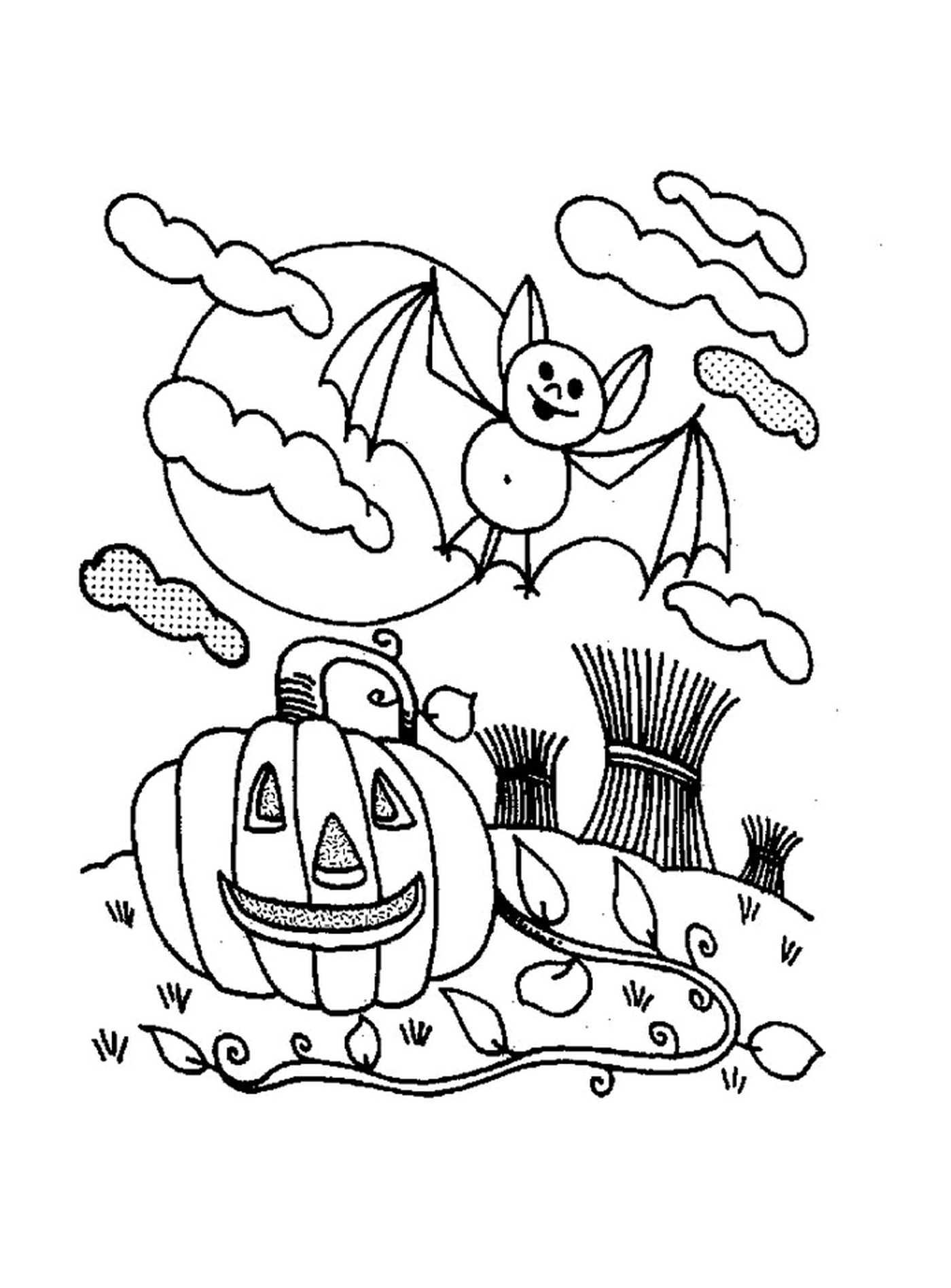  bat and pumpkin 