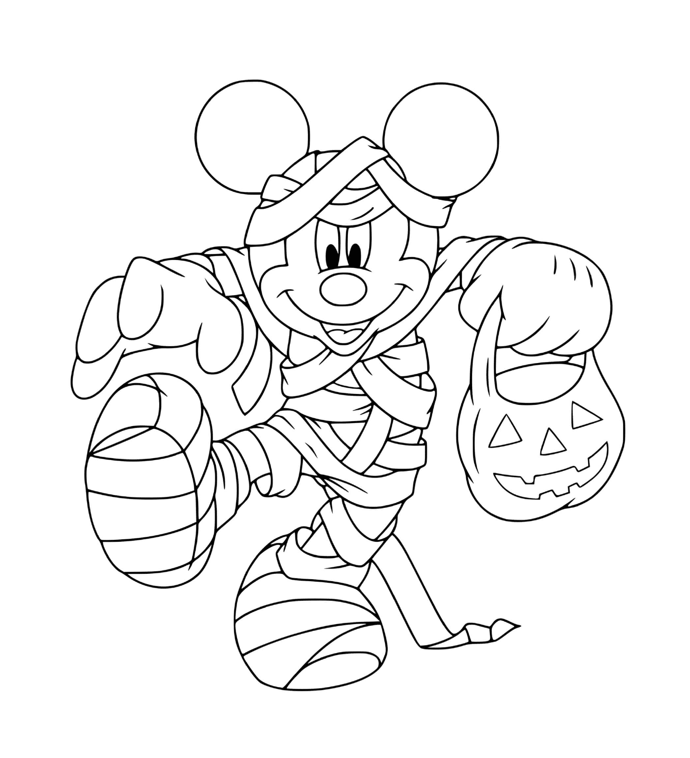  Mickey Mouse en traje de miedo 