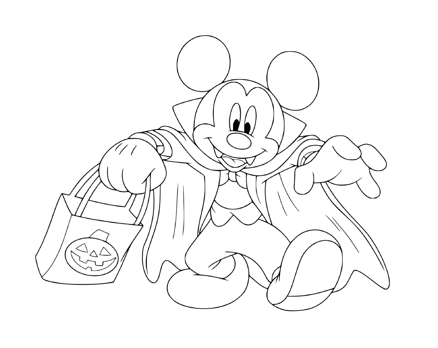  Mickey Maus mit Kürbis 