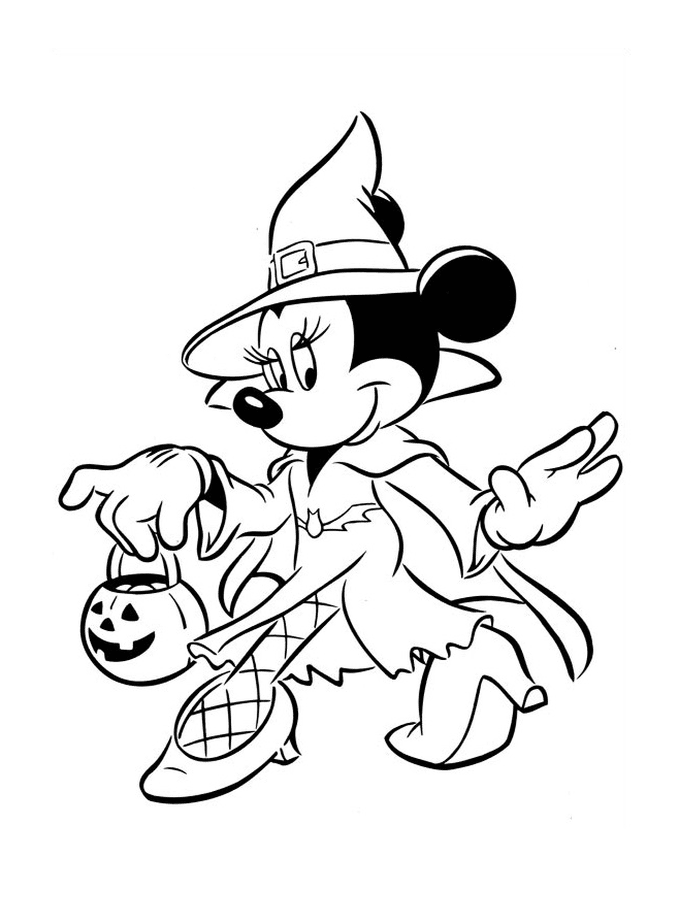  Minnie Mouse Bruja en Halloween 