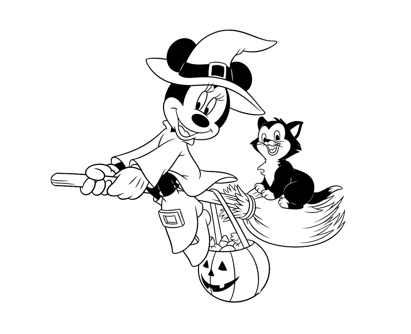  Minnie Mouse and Figaro witches 