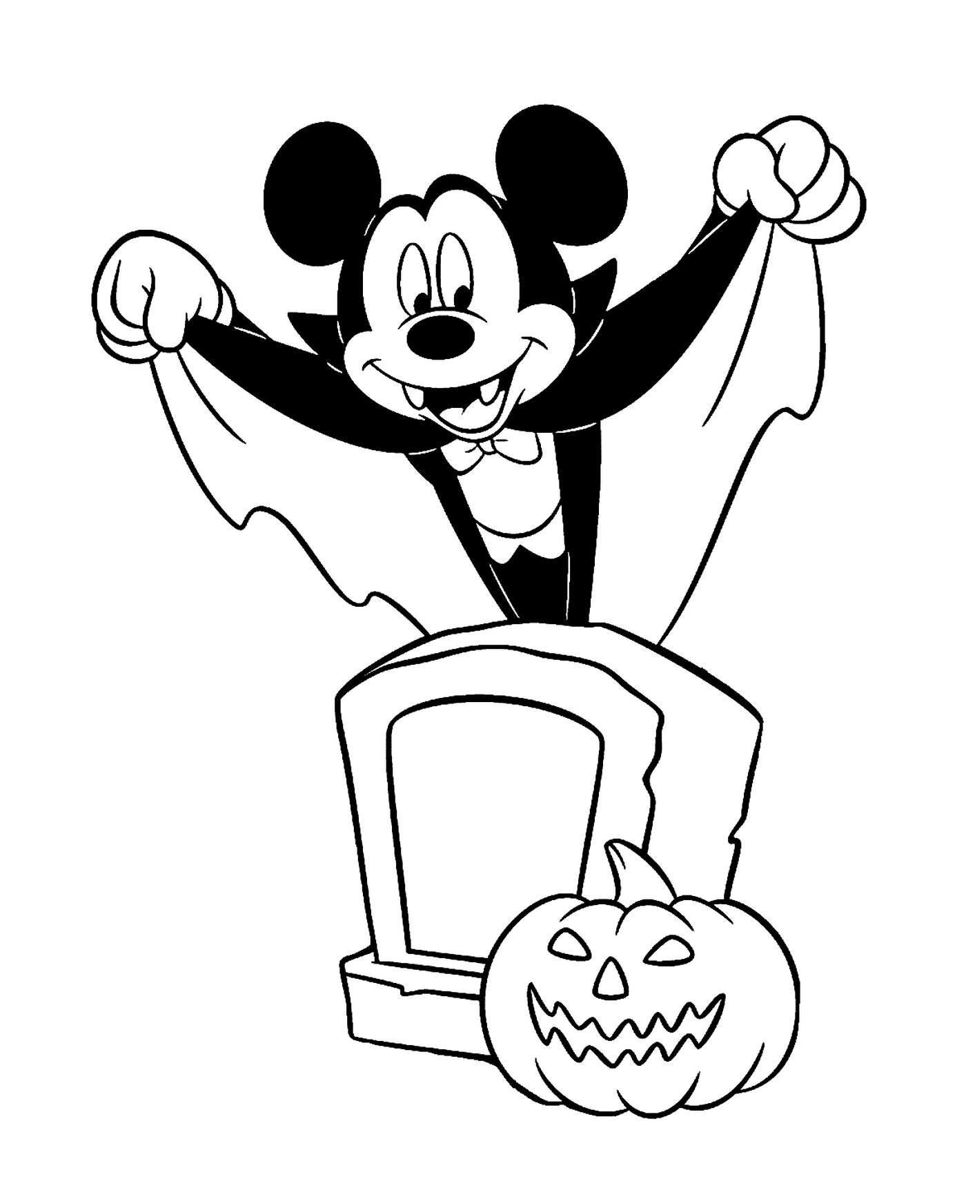  Mickey vampiro en Halloween 