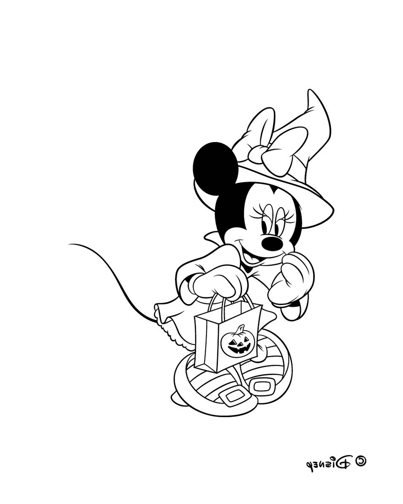  Minnie mit einer Tüte Süßigkeiten 