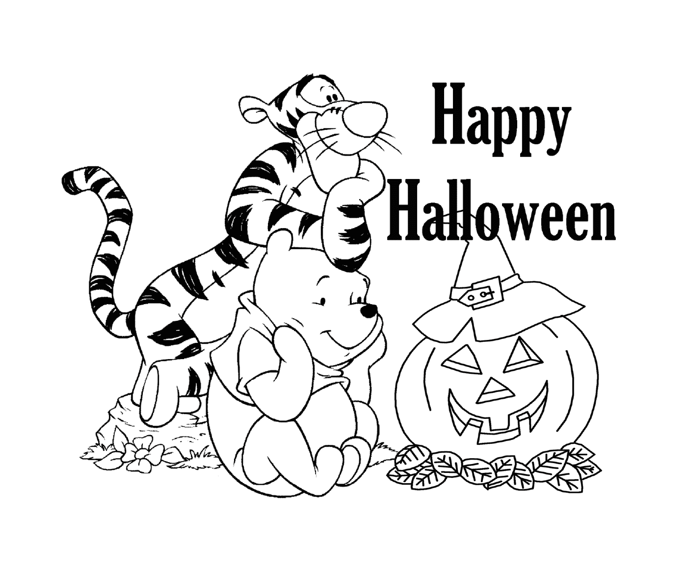  Tigreu y Winnie en Halloween 