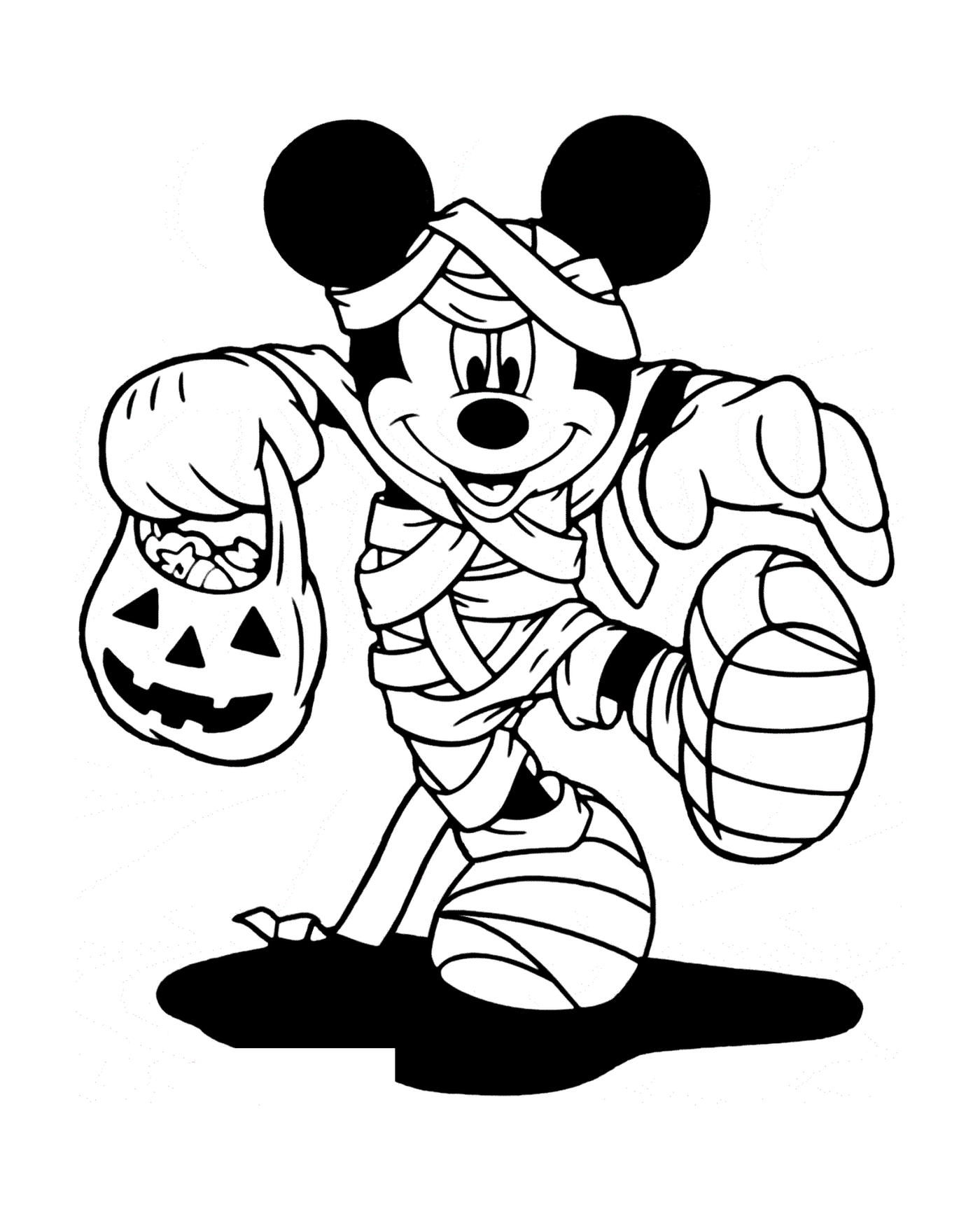  Mickey Mouse momia en Halloween 