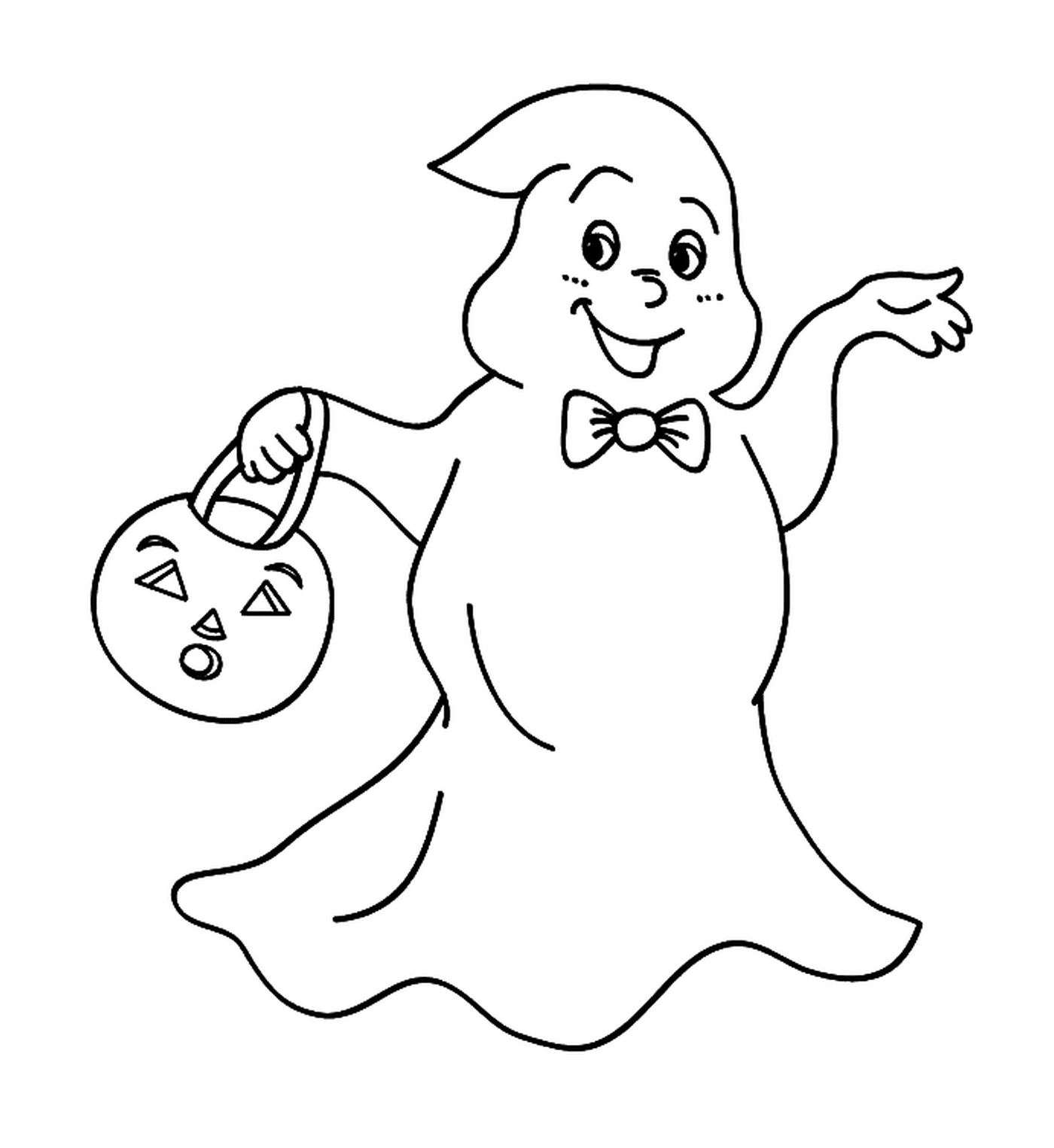  Ghost claiming candy for Halloween 