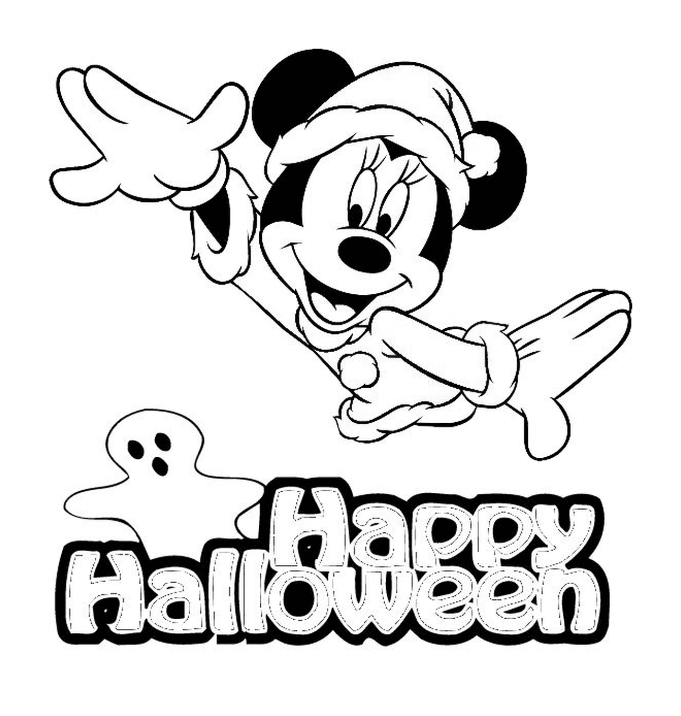  Mickey and a ghost for Halloween 