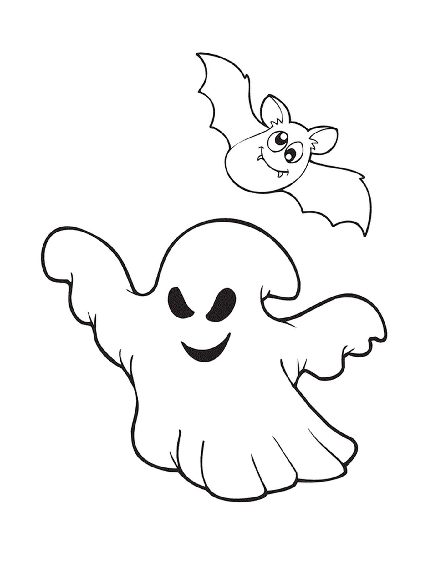  Fantasma y murciélago para Halloween 