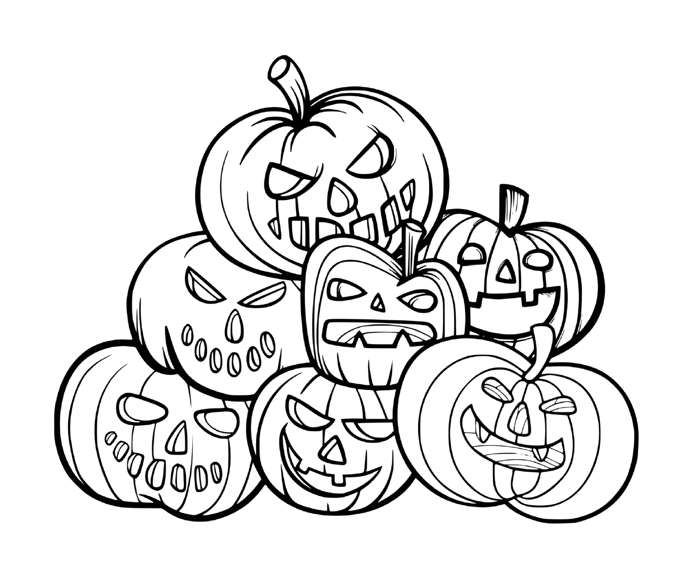  A pile of evil pumpkins 
