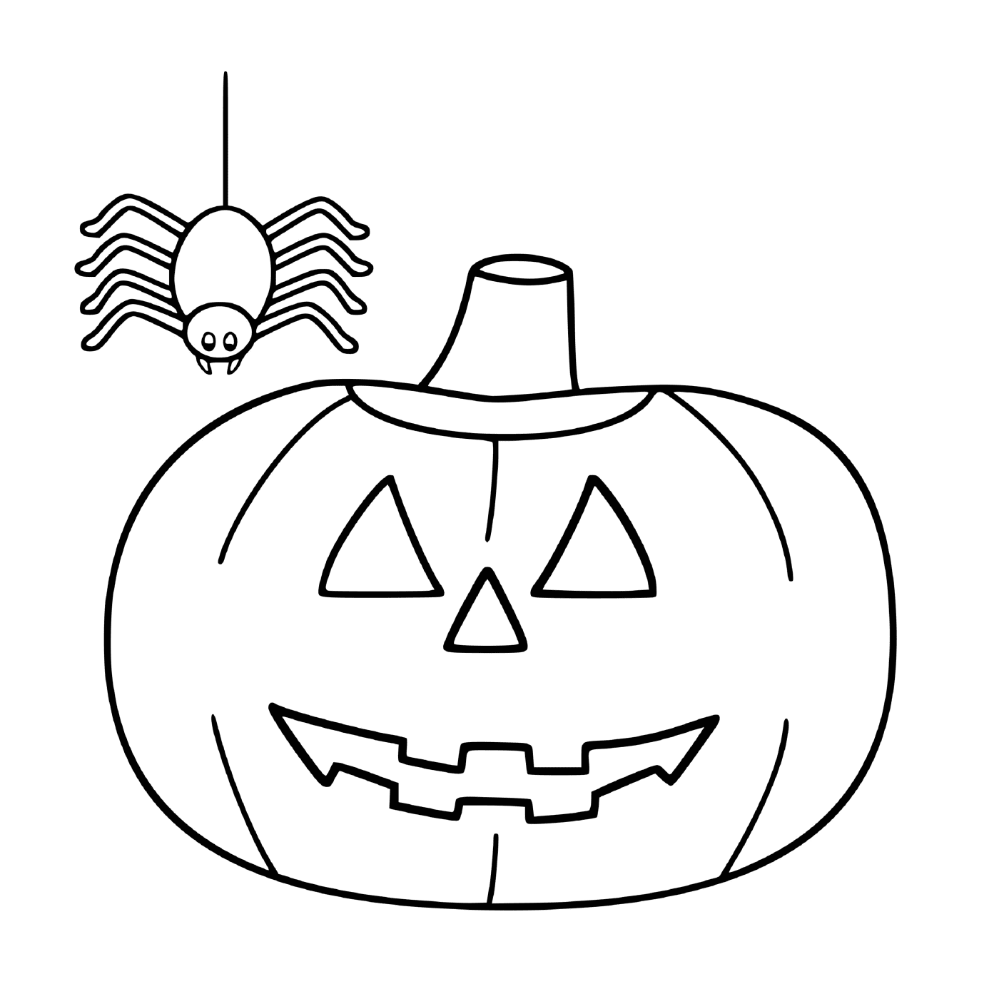  Pumpkin with a scary spider 