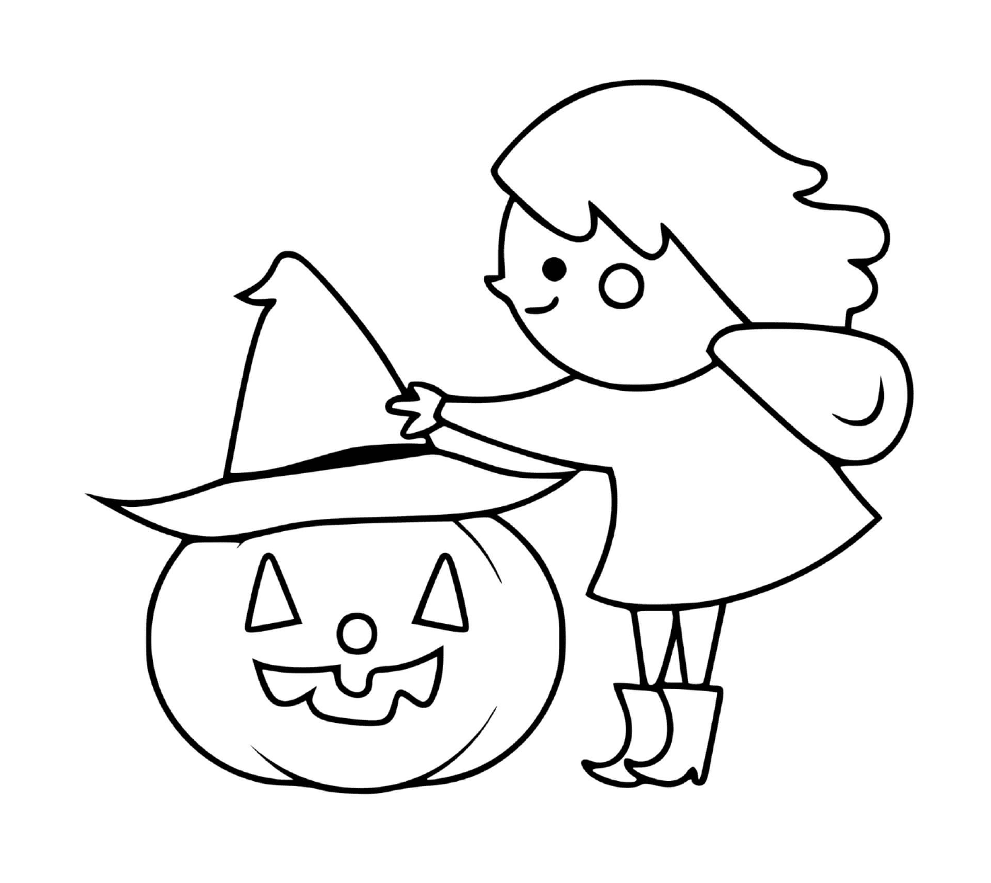  witch offers her pumpkin hat 