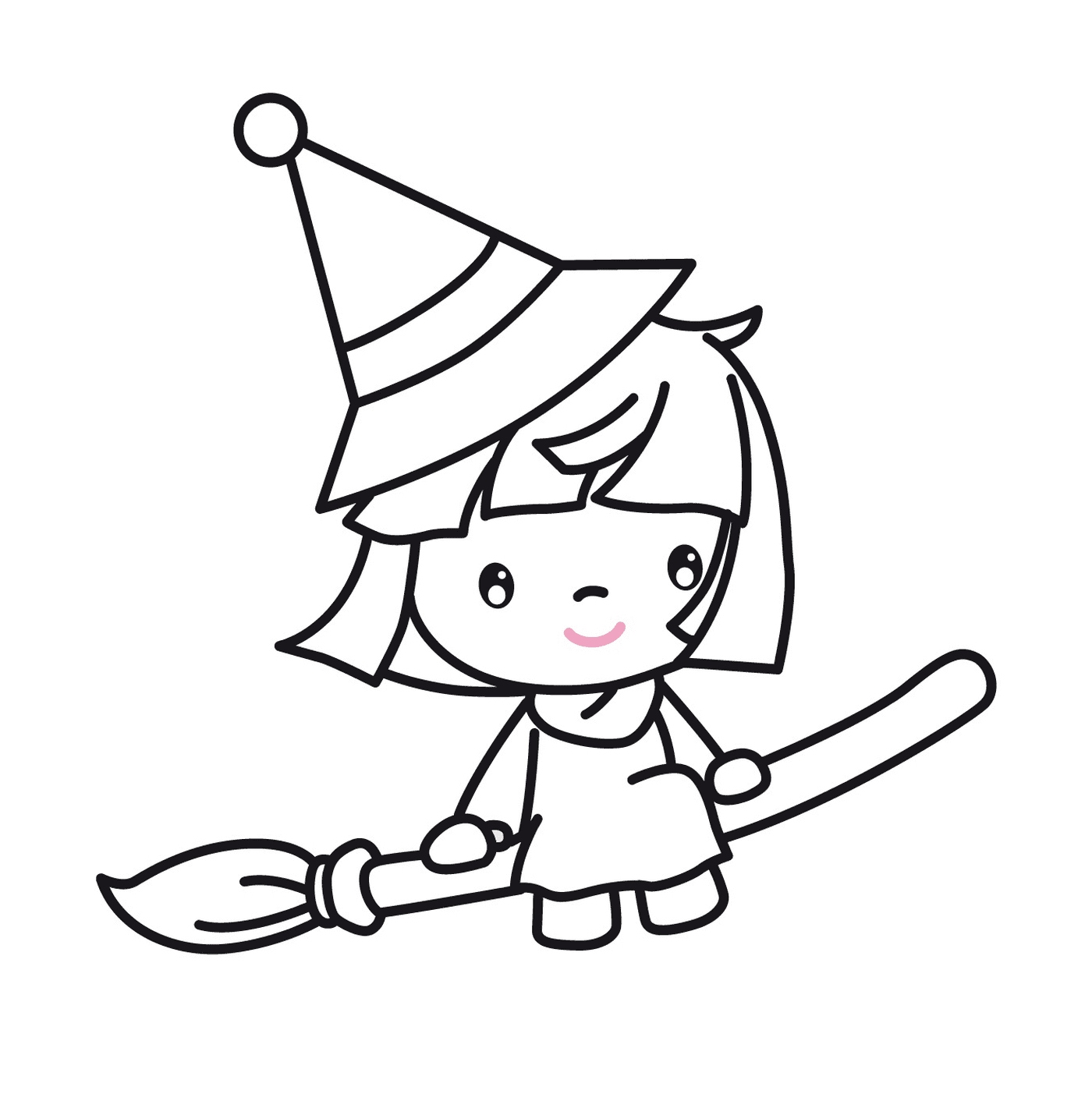  Lehrling Hexe trägt eine Party-Hut 