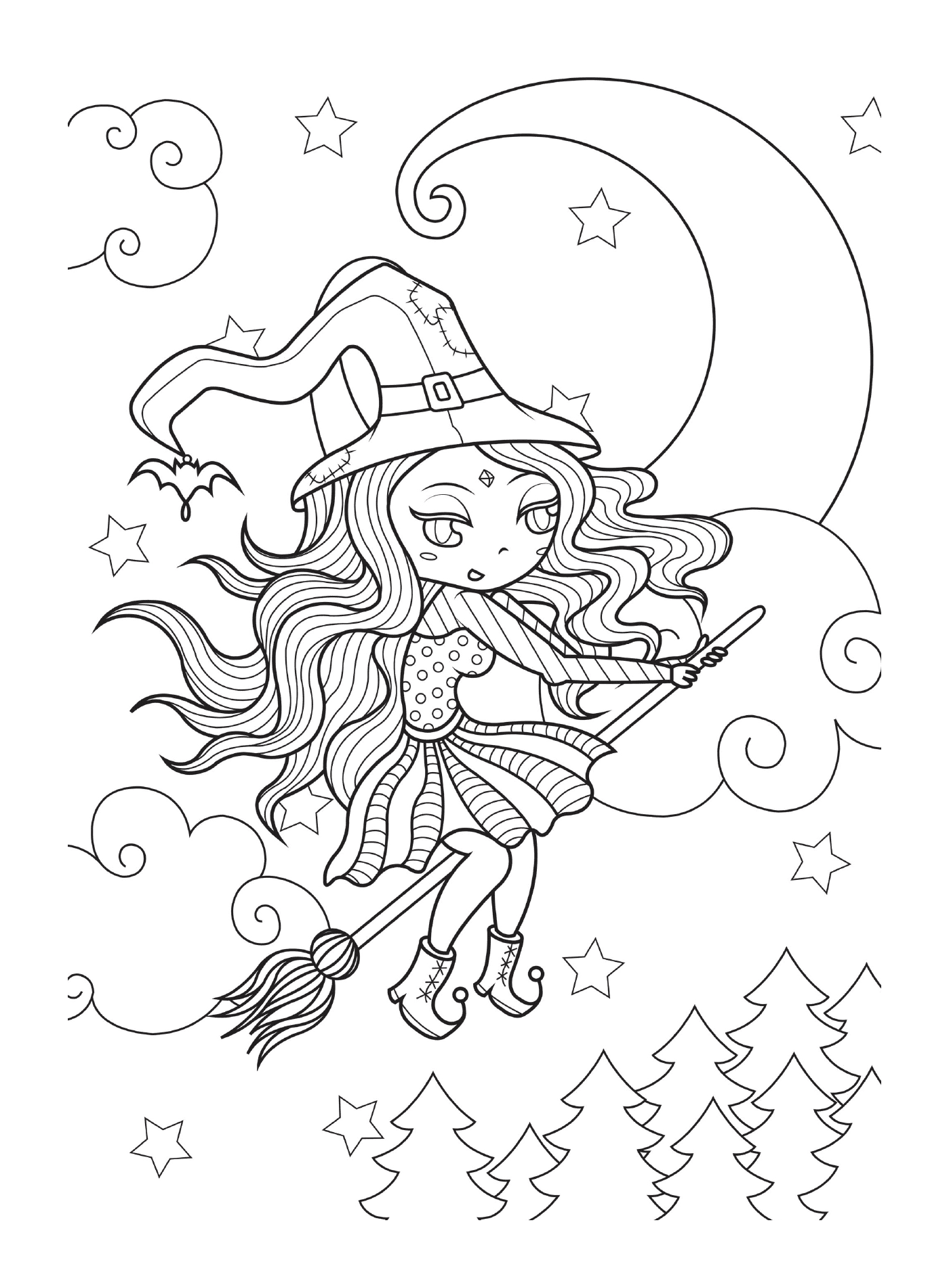  pretty simple witch near the moon 