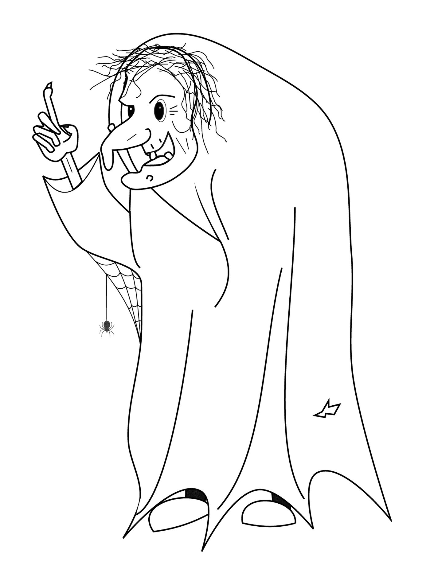  Vecchia strega in costume in Dracula 