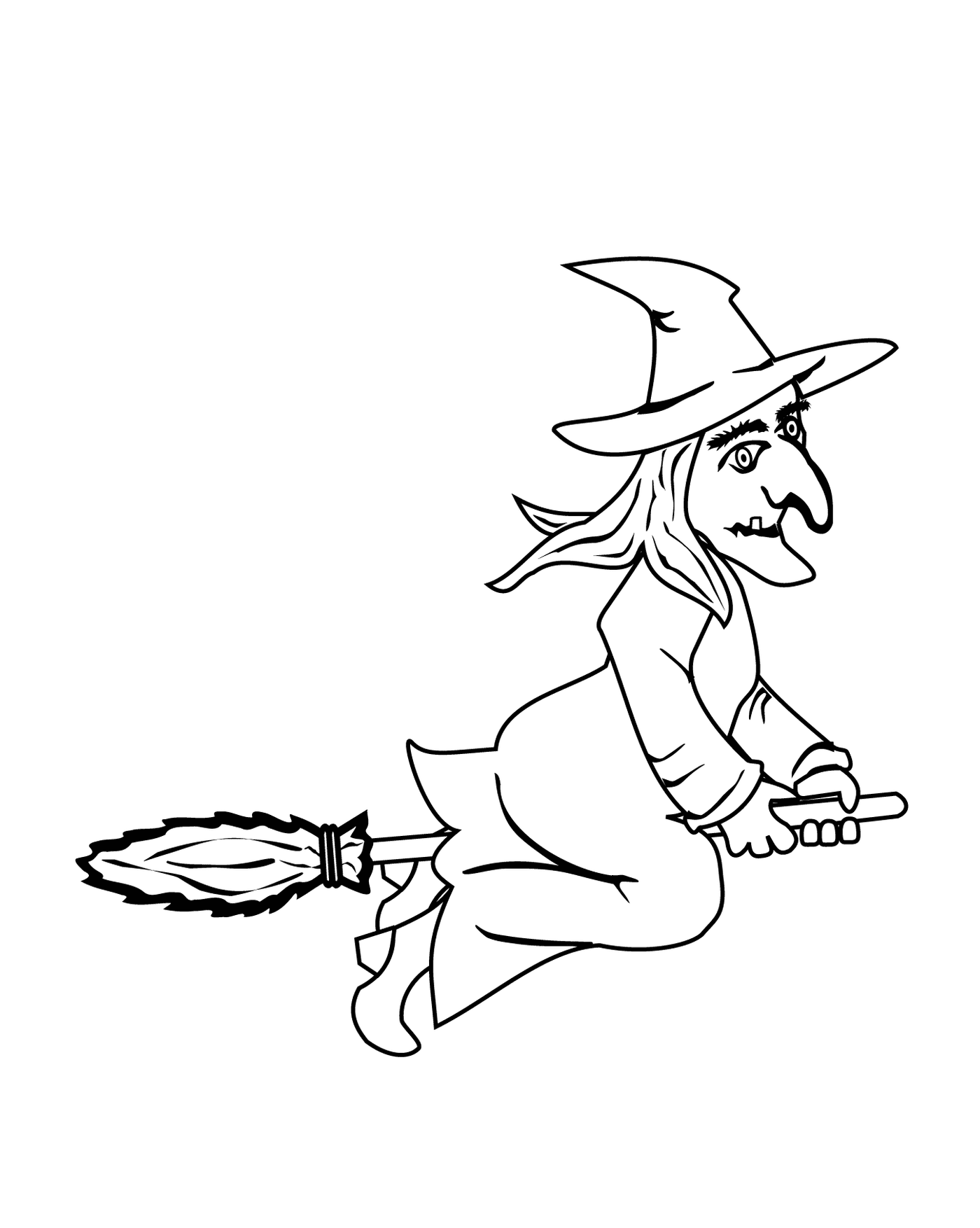  witch riding a broom 