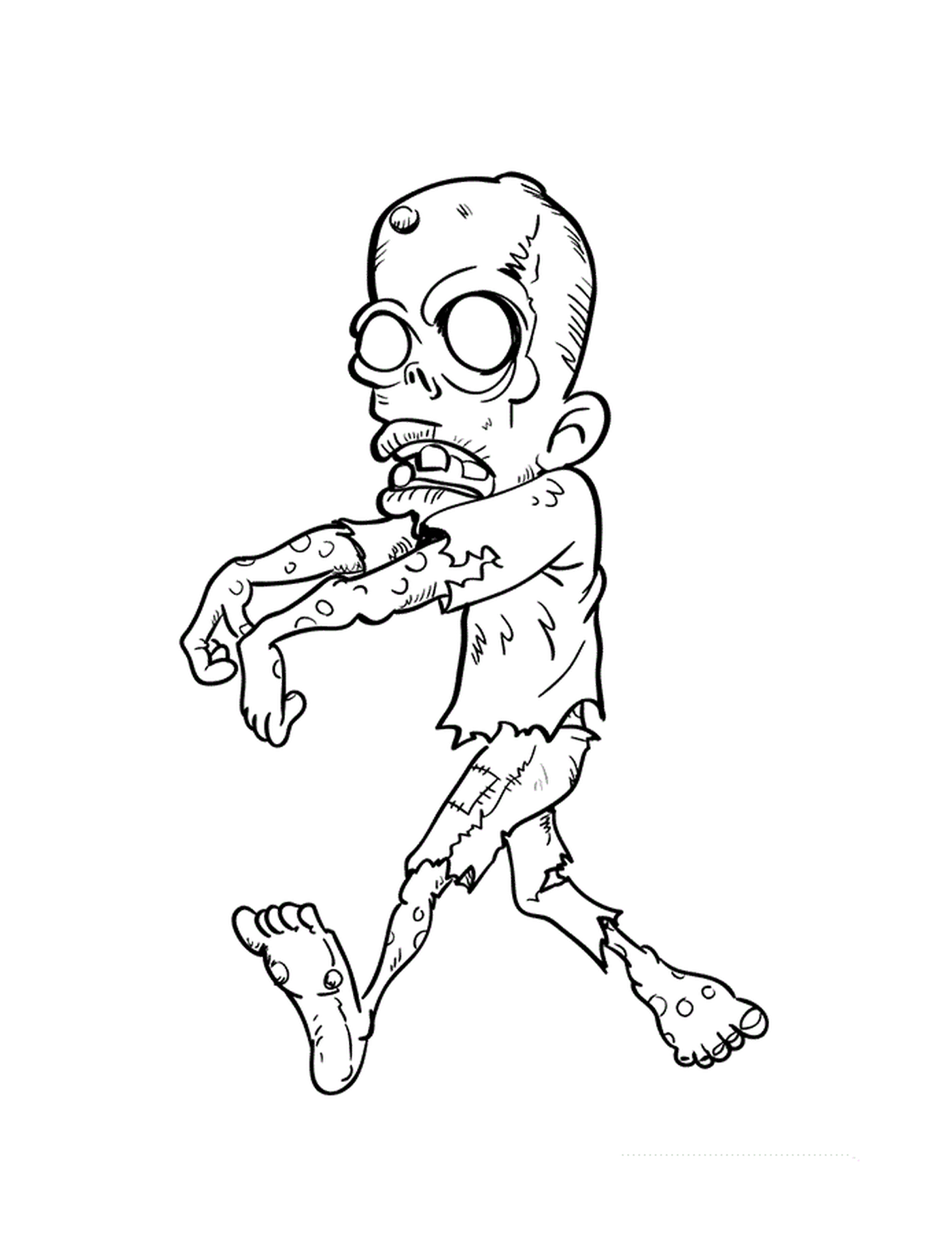  Zombie con pústulas para Halloween 