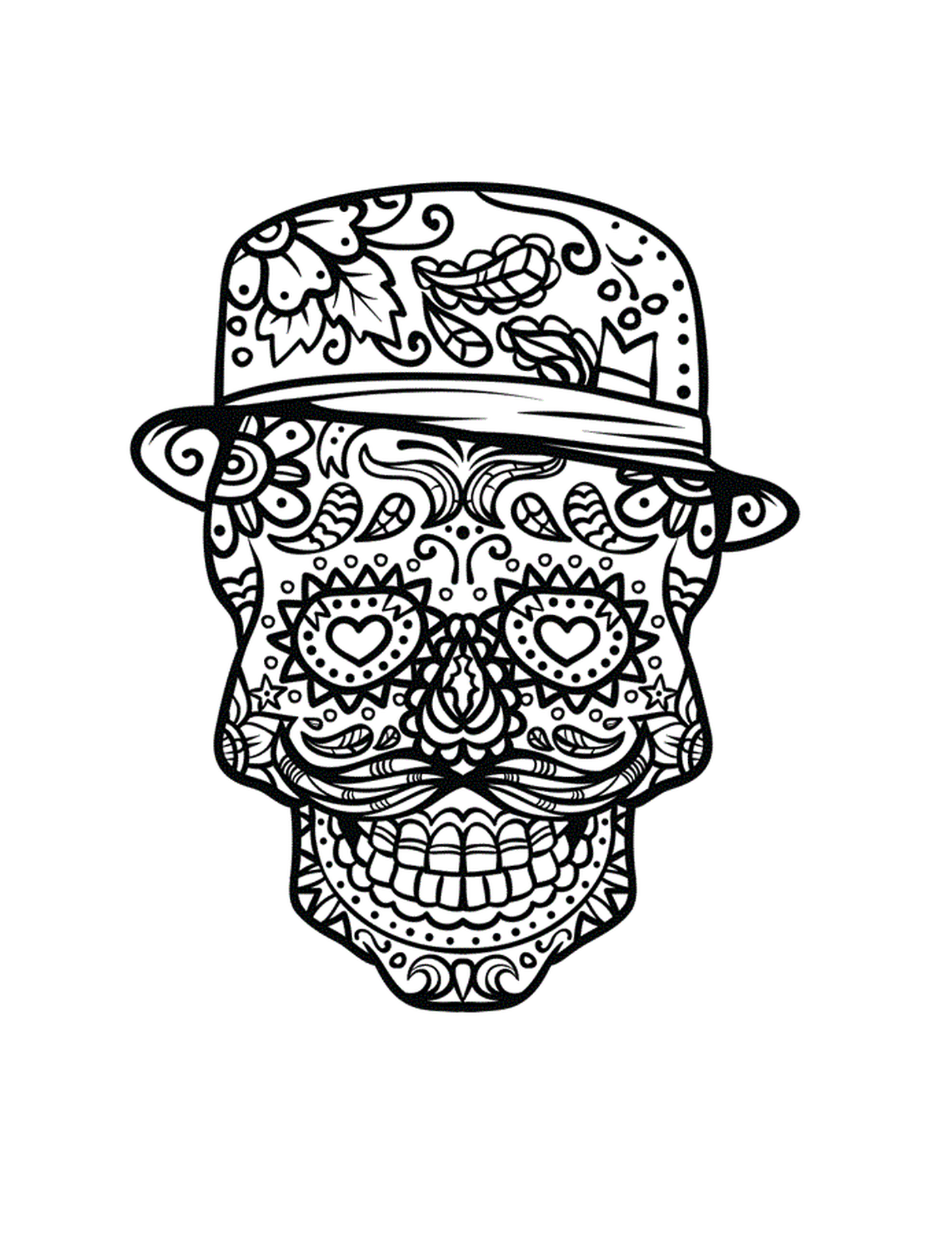  skeleton with a cool hat 