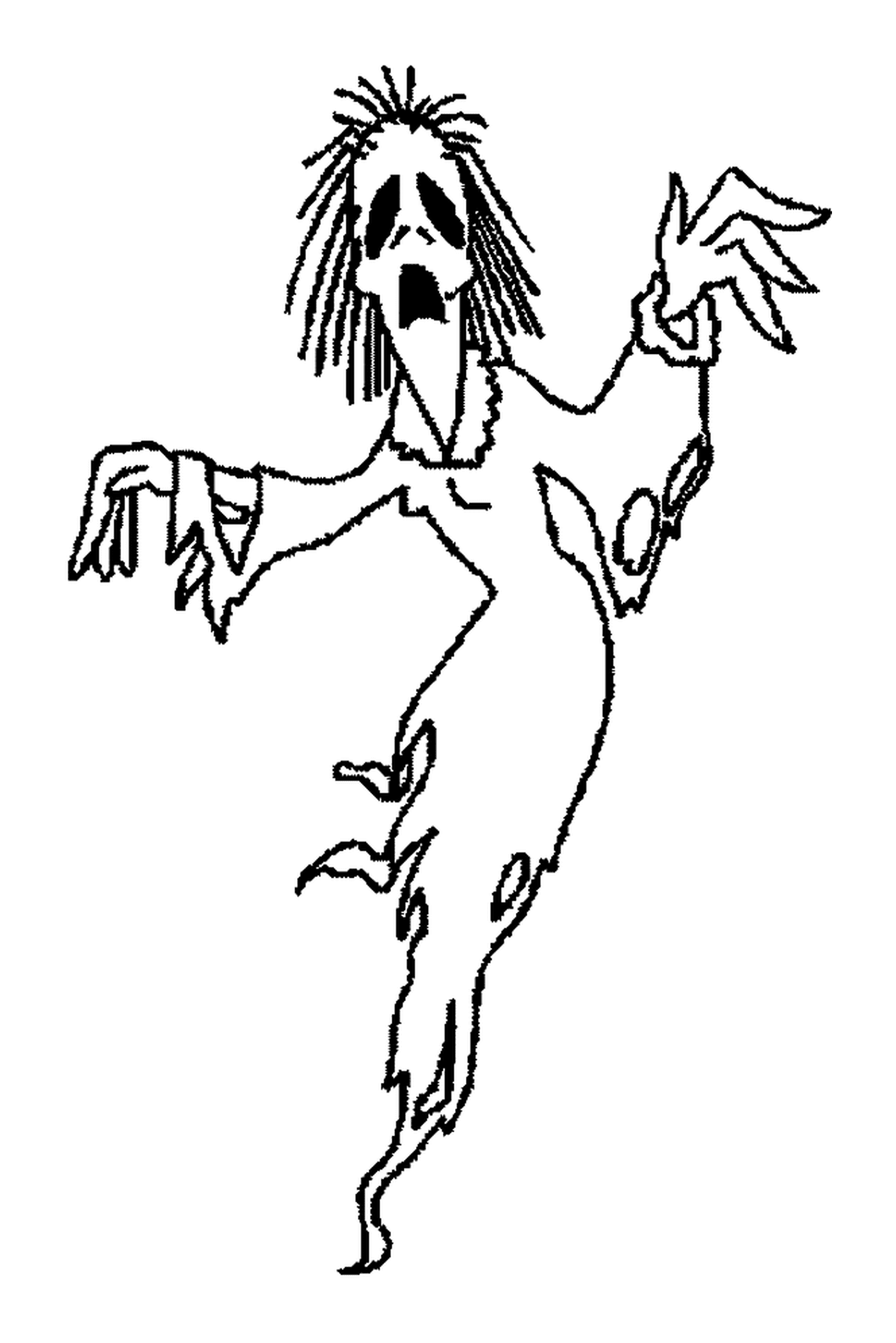  persona che balla travestito da fantasma 