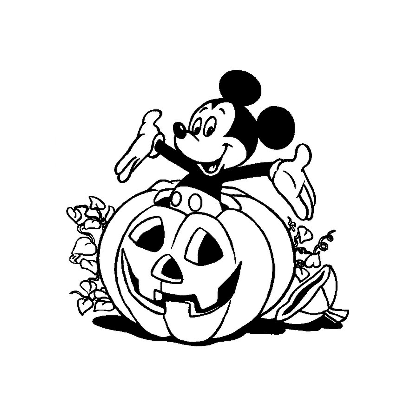  Mickey Mouse on pumpkin 