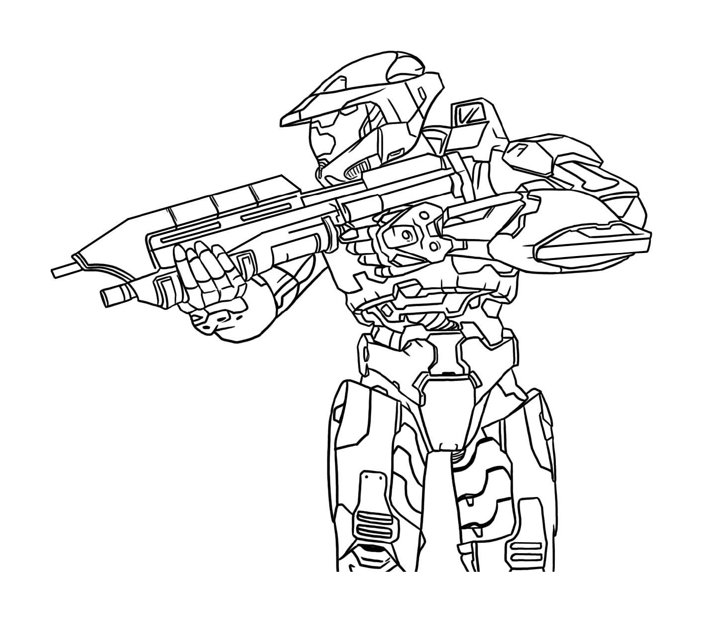  Robot holding a rifle 