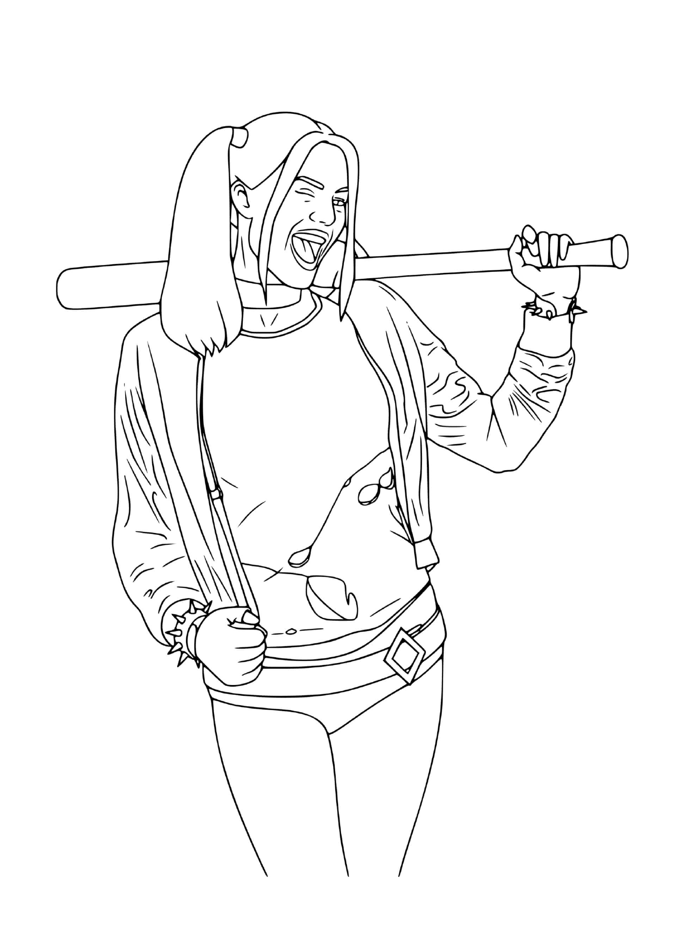  Mujer sosteniendo un bate de béisbol 