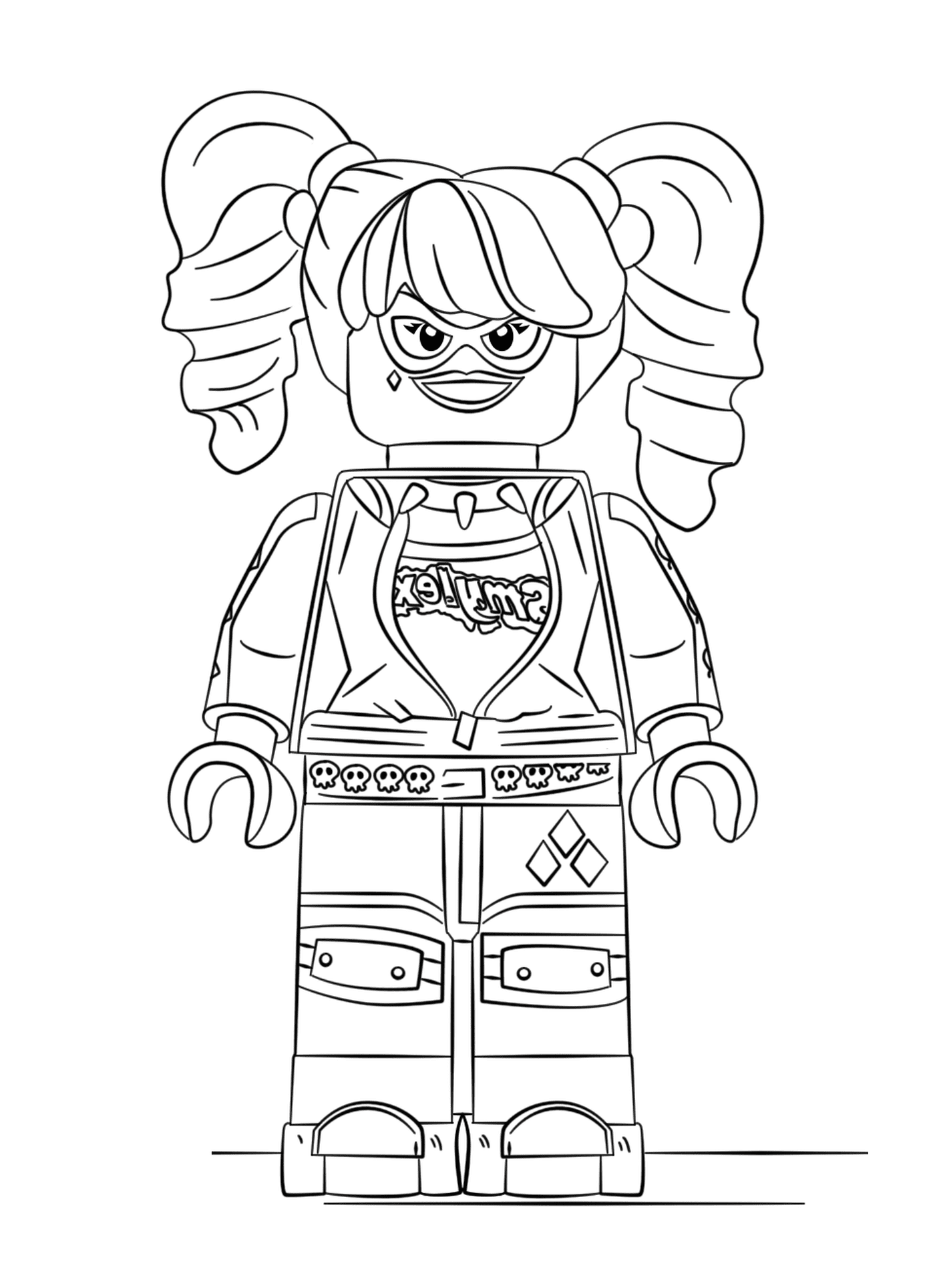  Лего-девушка с улыбкой на лице 