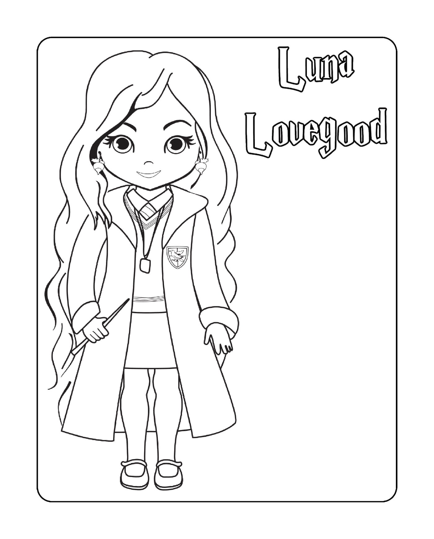  Luna Lovegood, Zauberstab in der Hand 