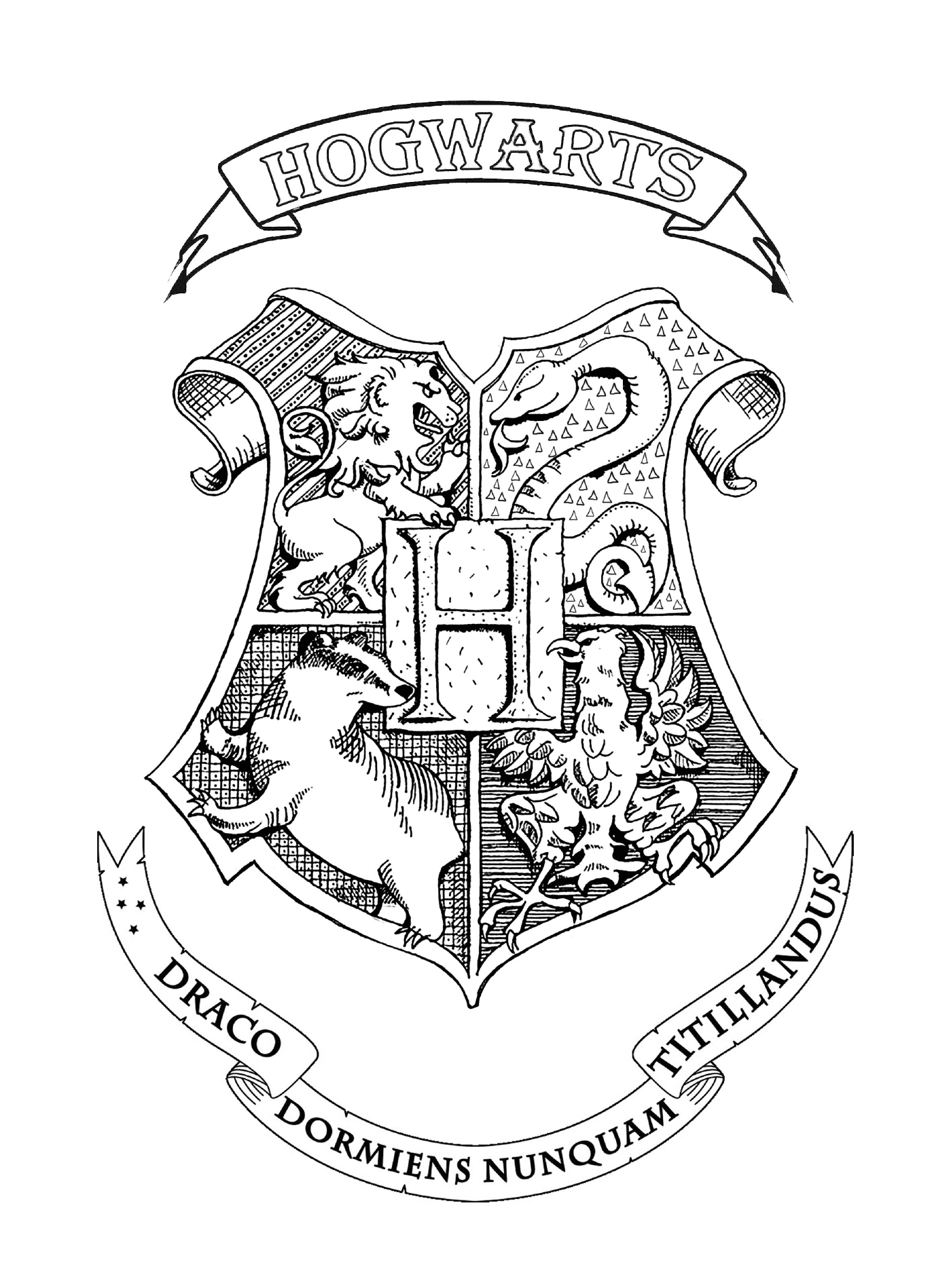  Emblema di Poudlard, Harry Potter 