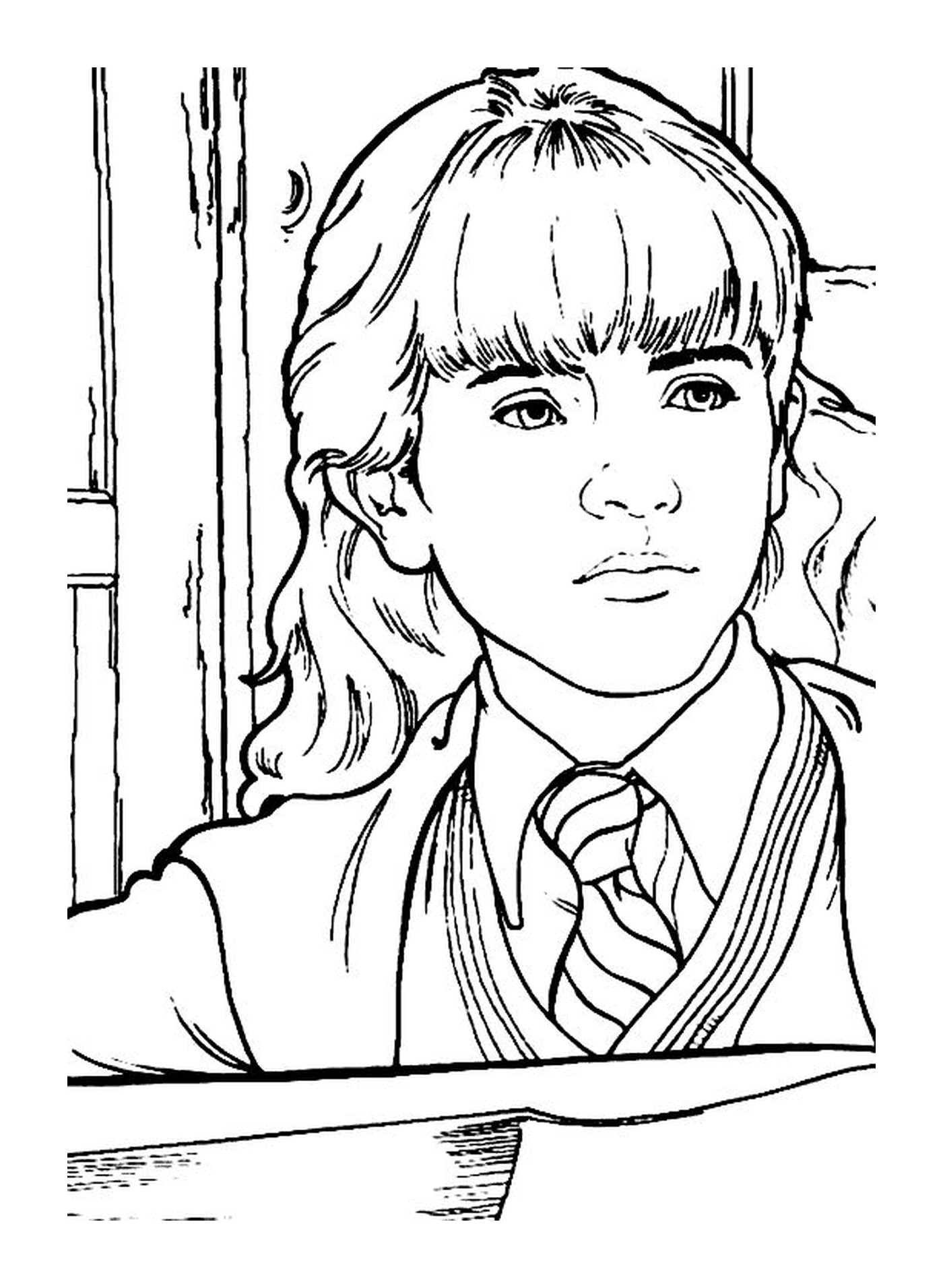  Hermione, joven con corbata 